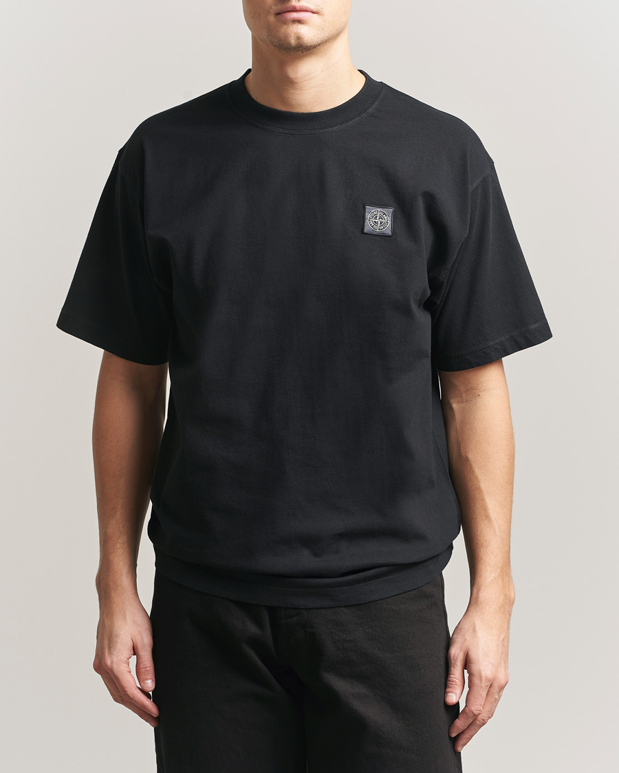Herren | T-Shirts | Stone Island | Combed Organic Cotton T-Shirt Black
