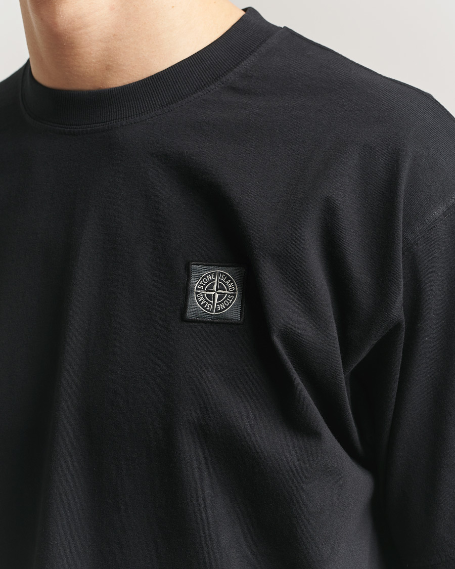 Herren | T-Shirts | Stone Island | Combed Organic Cotton T-Shirt Black