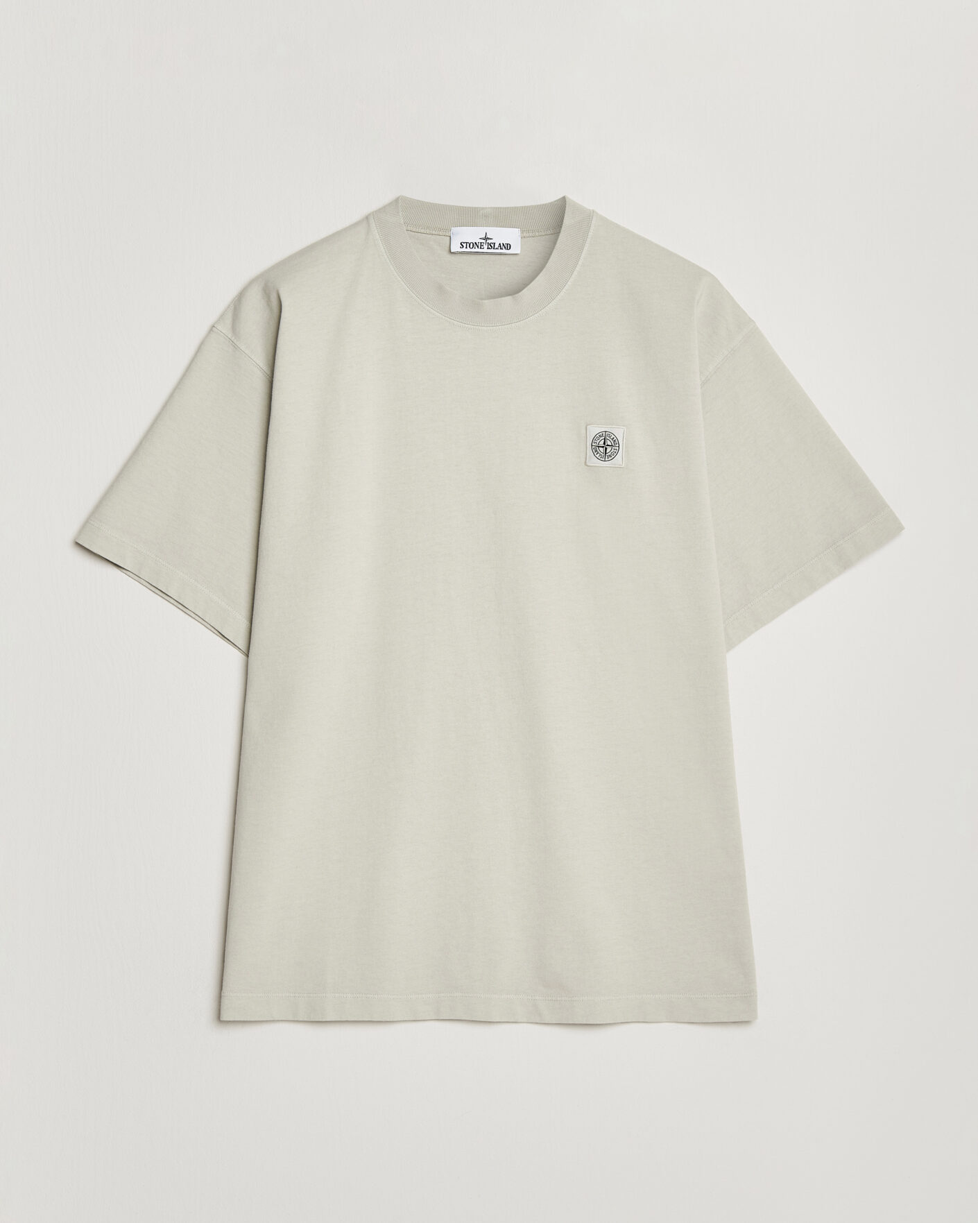 Herren | T-Shirts | Stone Island | Combed Organic Cotton T-Shirt Pearl Grey