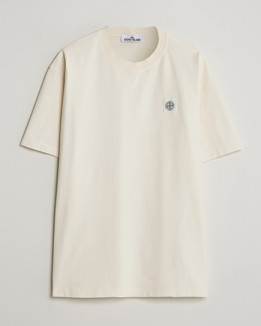 Herren | T-Shirts | Stone Island | Combed Organic Cotton T-Shirt Ivory