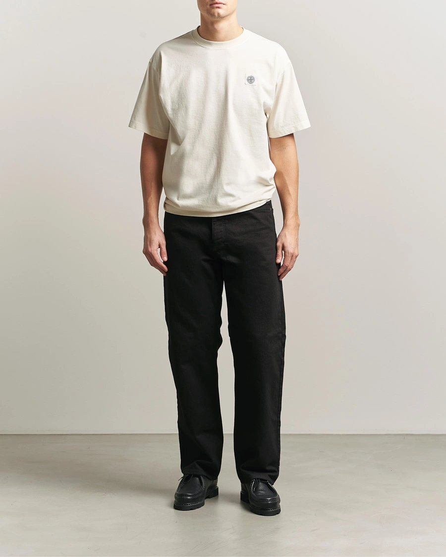 Herren | T-Shirts | Stone Island | Combed Organic Cotton T-Shirt Ivory