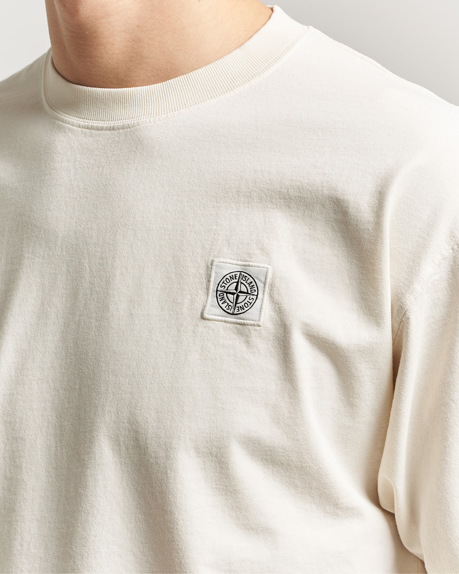 Herren | T-Shirts | Stone Island | Combed Organic Cotton T-Shirt Ivory
