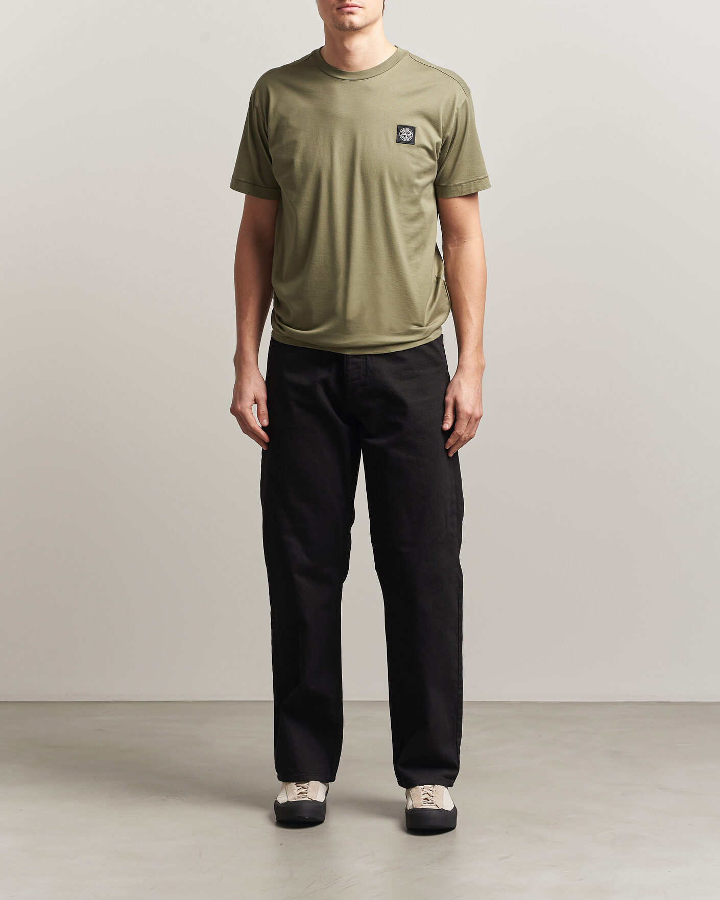 Herren | T-Shirts | Stone Island | Garment Dyed Cotton Jersey T-Shirt Military Green