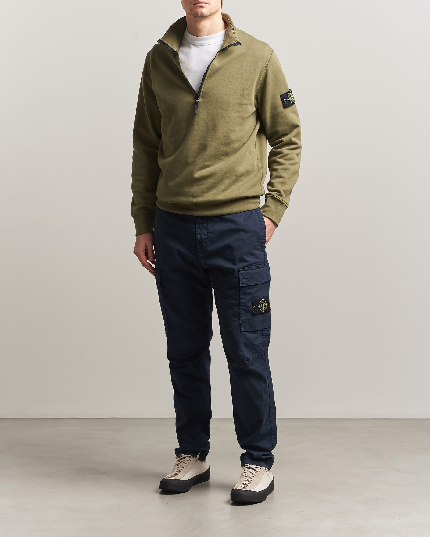 Herren | Hosen | Stone Island | Stretch Cotton Twill Cargo Trousers Navy