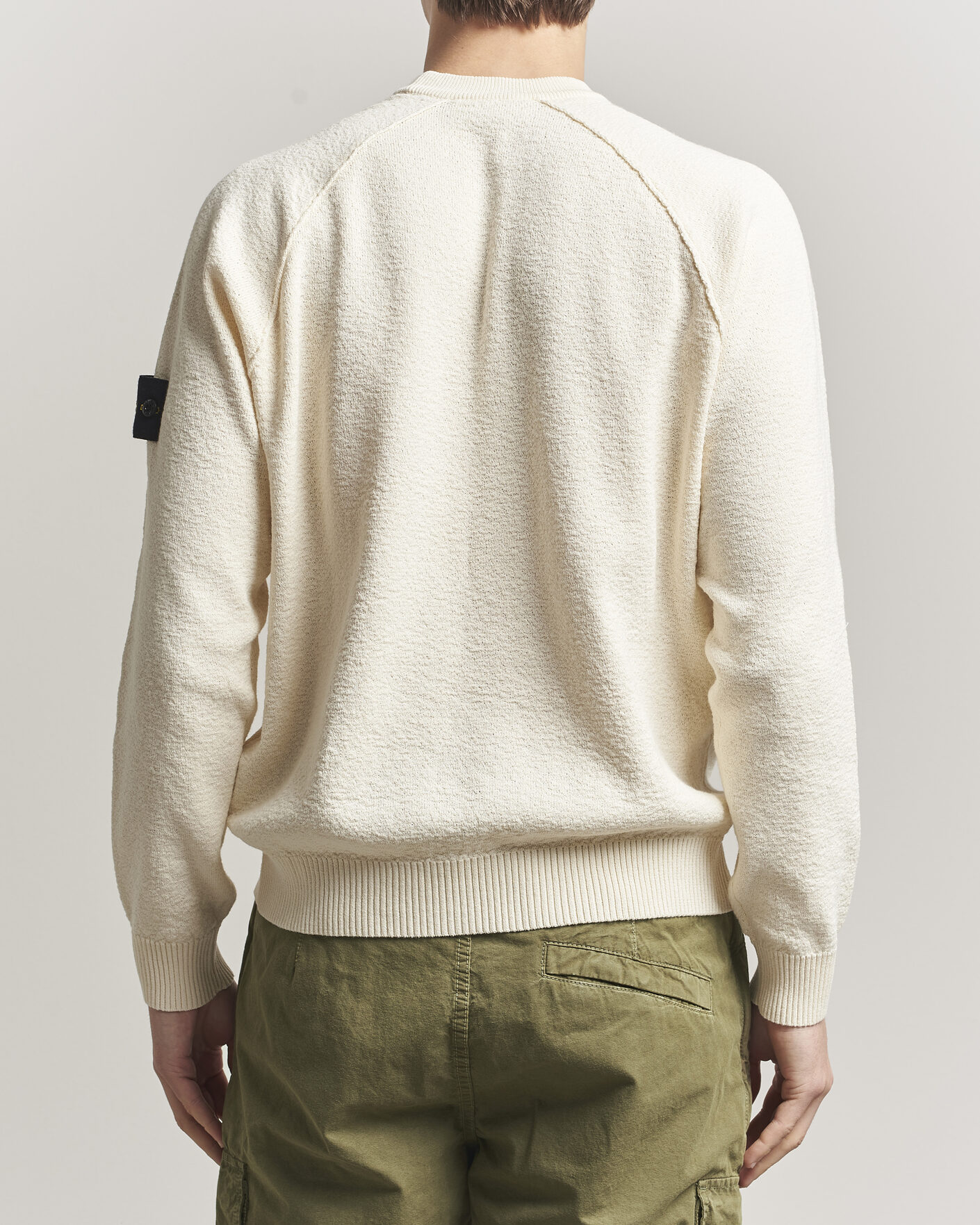 Herren | Pullover | Stone Island | Raw Hand Organic Cotton Crewneck Ivory