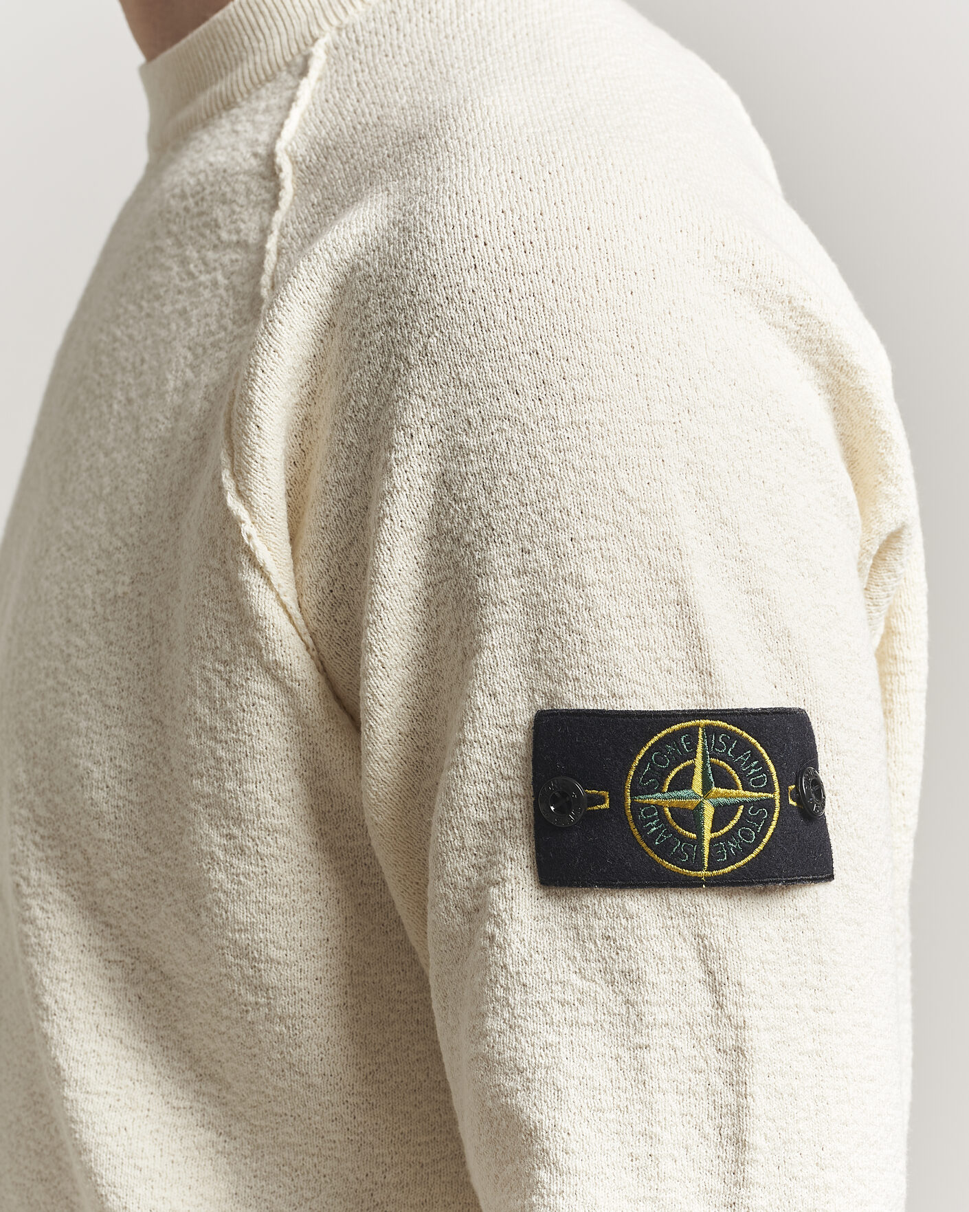 Herren | Pullover | Stone Island | Raw Hand Organic Cotton Crewneck Ivory