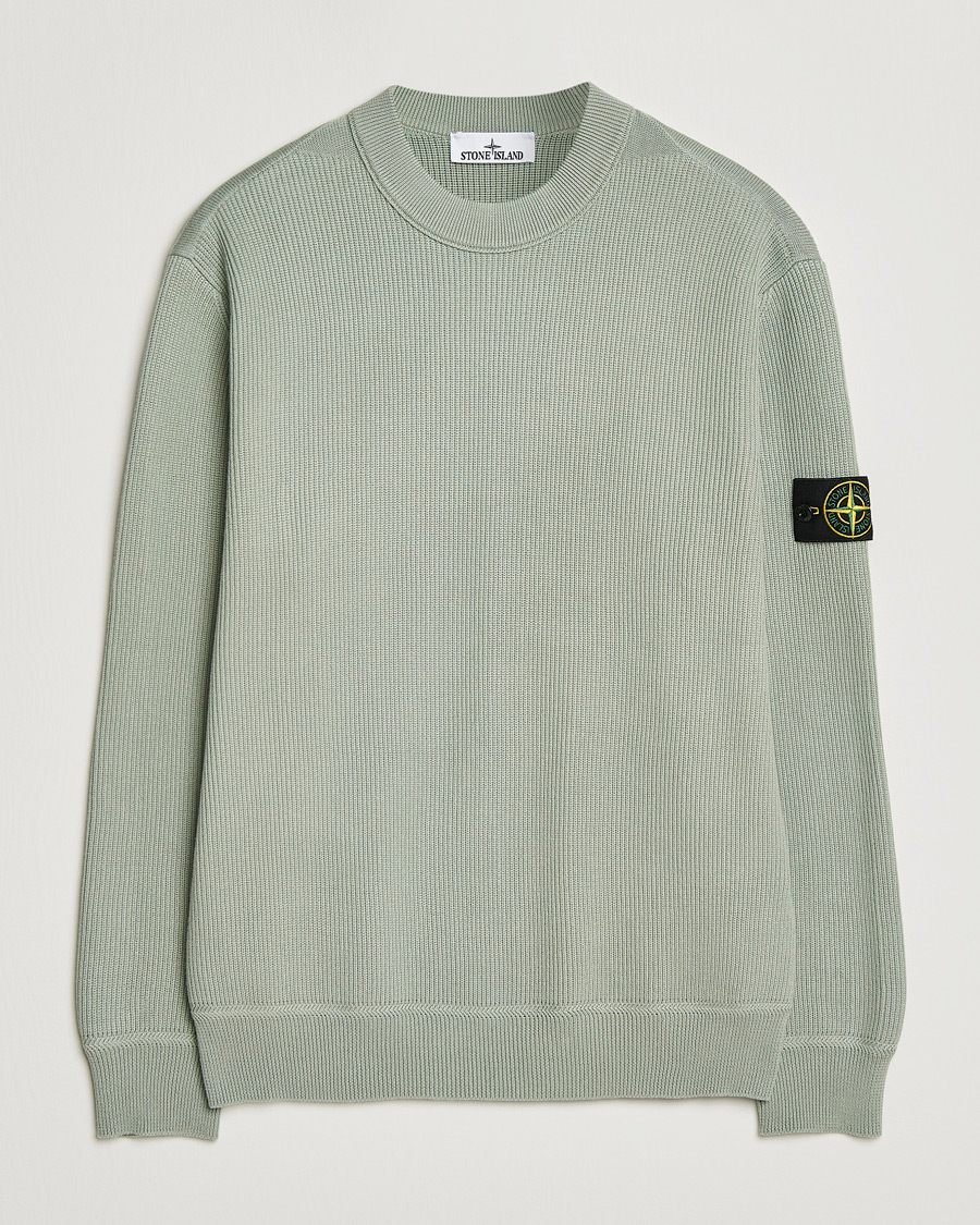 Herren | Pullover | Stone Island | Ribbed Soft Organic Cotton Crewneck Sage