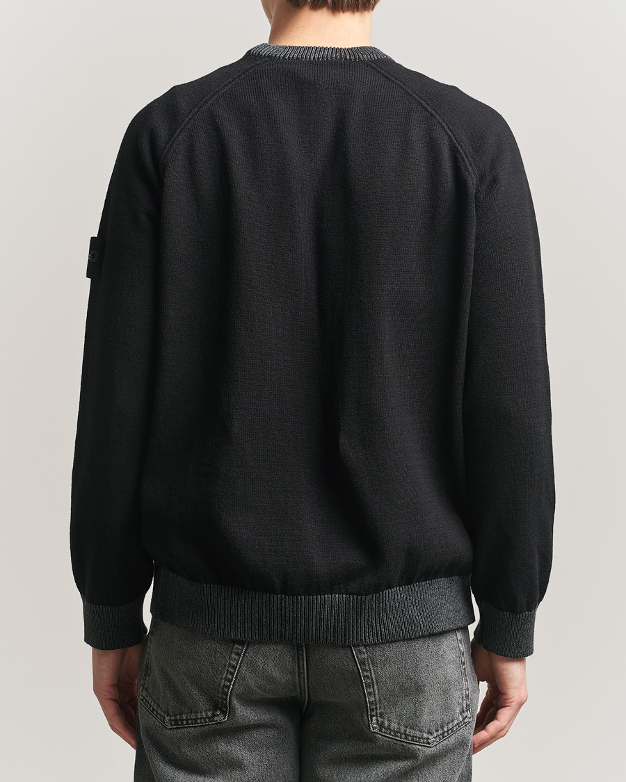 Herren | Pullover | Stone Island | Raw Hand Organic Cotton Raglan Crewneck Black