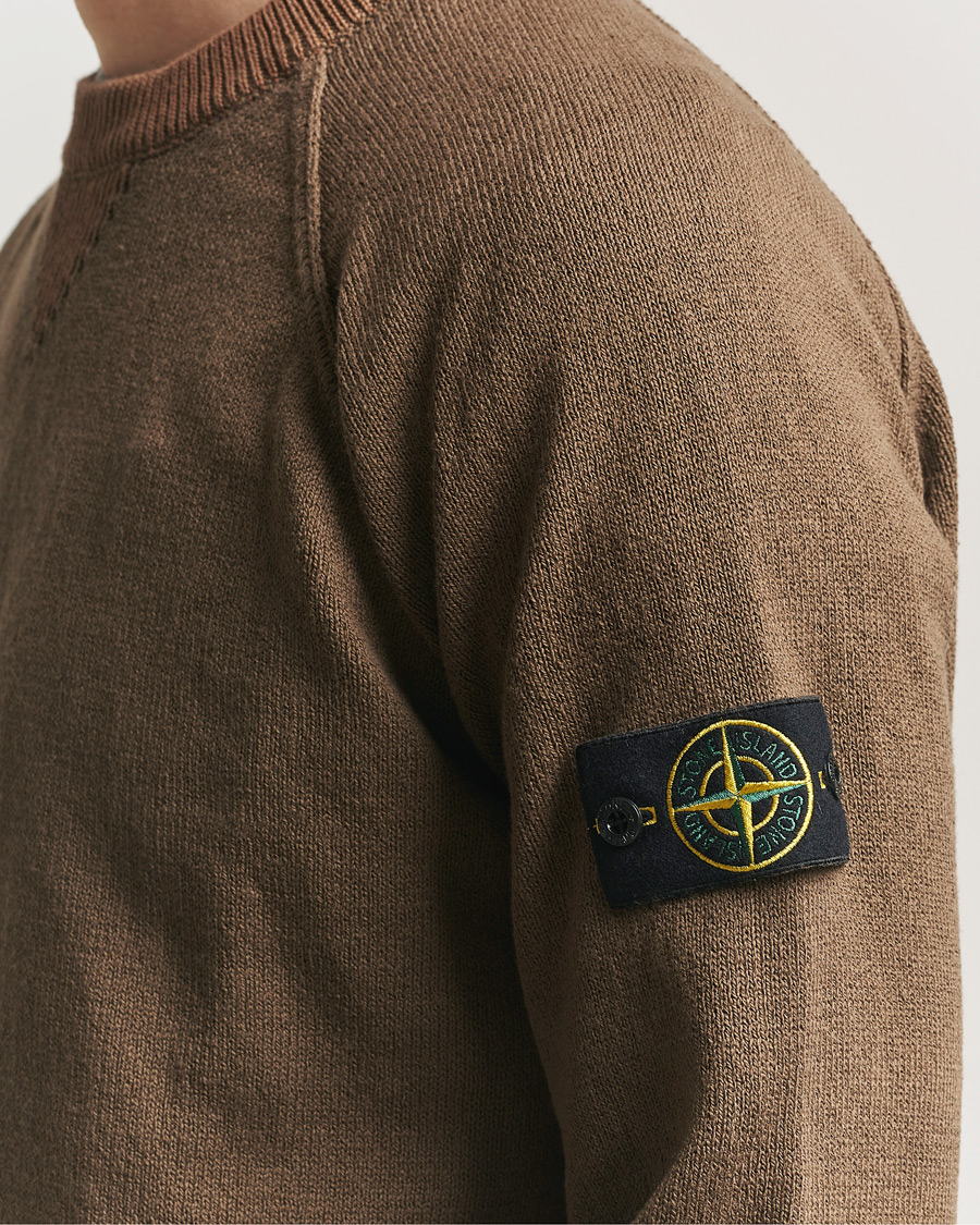 Herren | Pullover | Stone Island | Raw Hand Organic Cotton Raglan Crewneck Umber