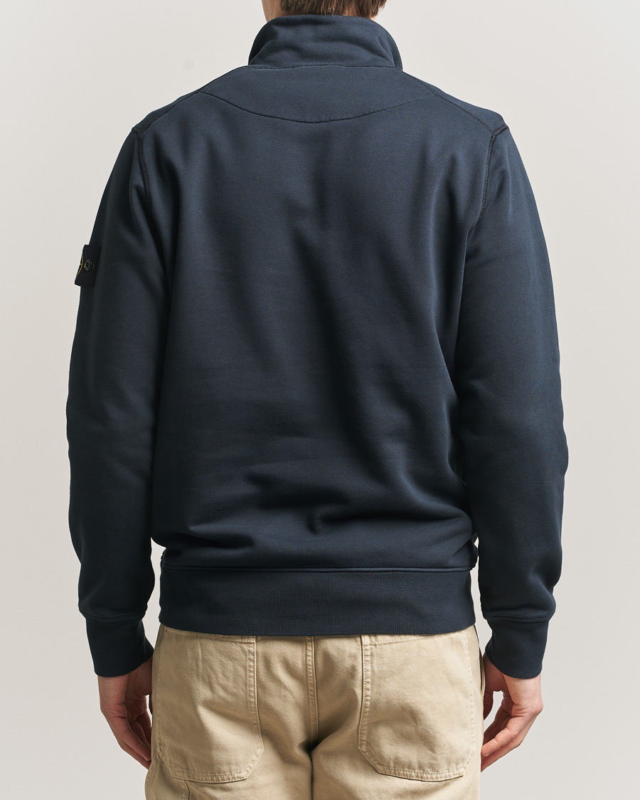Herren | Pullover | Stone Island | Garment Dyed Fleece Half Zip Navy