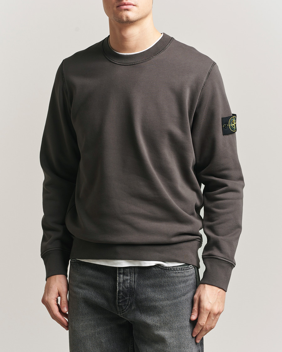 Herren | Pullover | Stone Island | Garment Dyed Fleece Sweatshirt Charcoal
