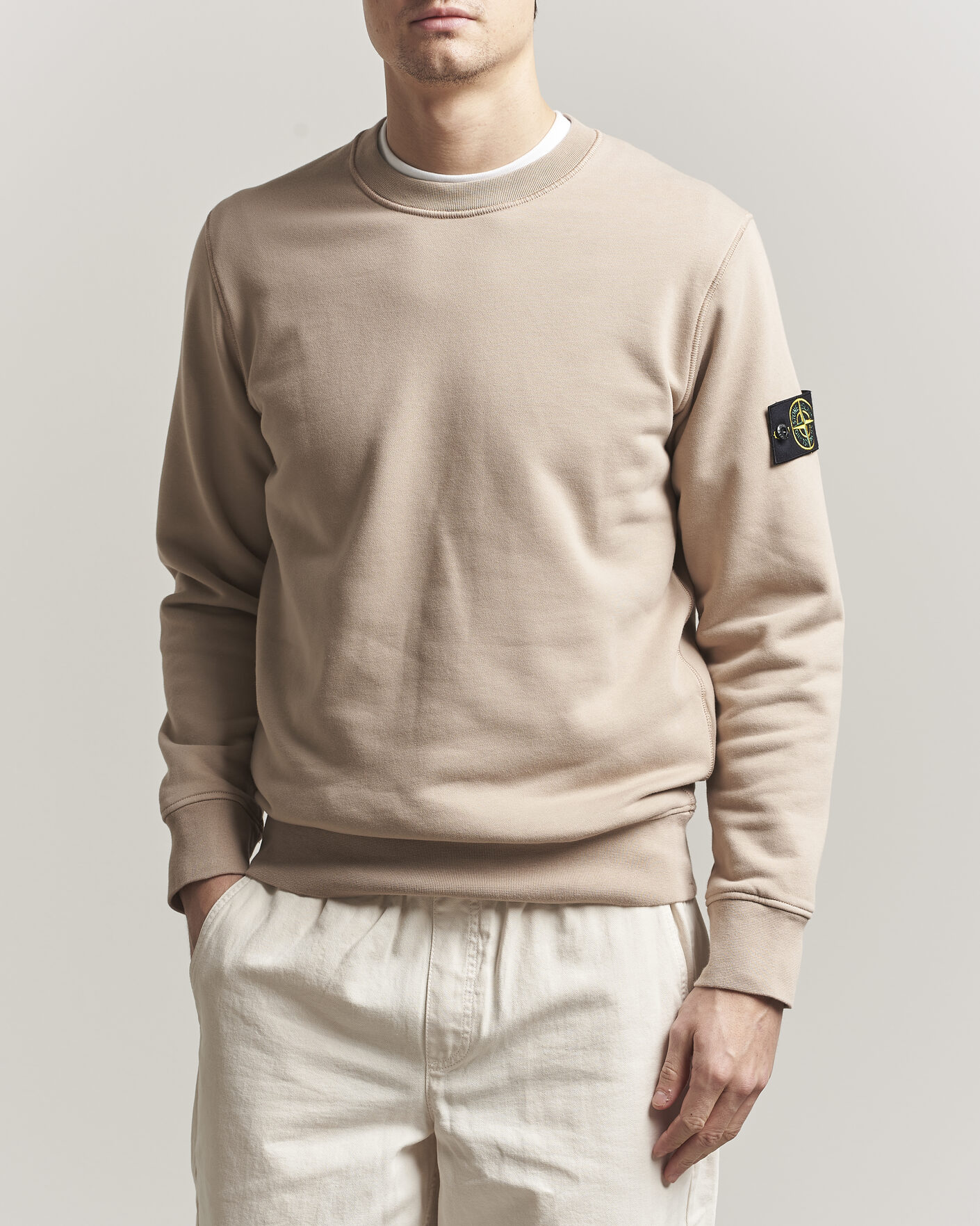 Herren | Pullover | Stone Island | Garment Dyed Fleece Sweatshirt Desert