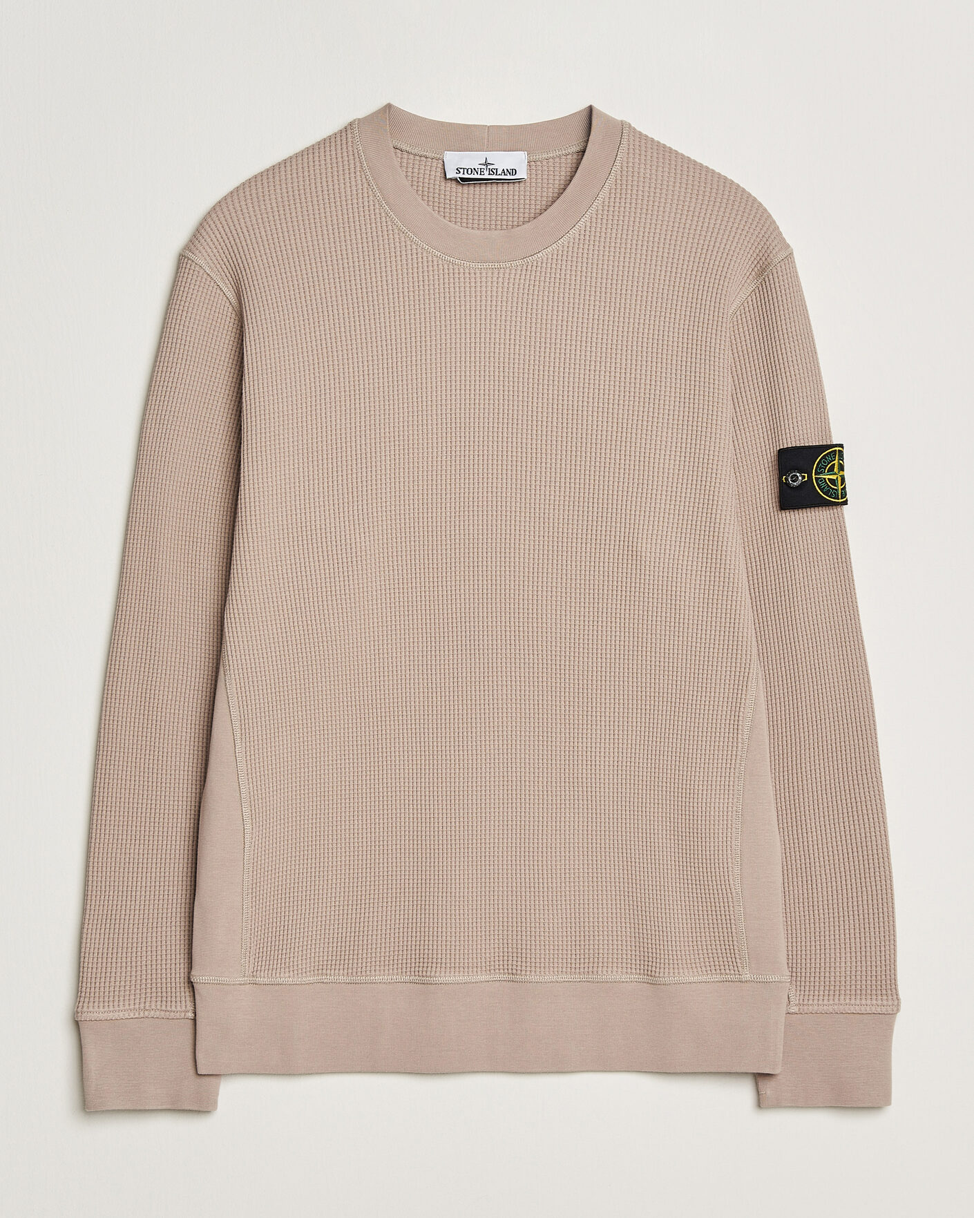 Herren | Pullover | Stone Island | Organic Cotton Waffle Fleece Sweatshirt Desert