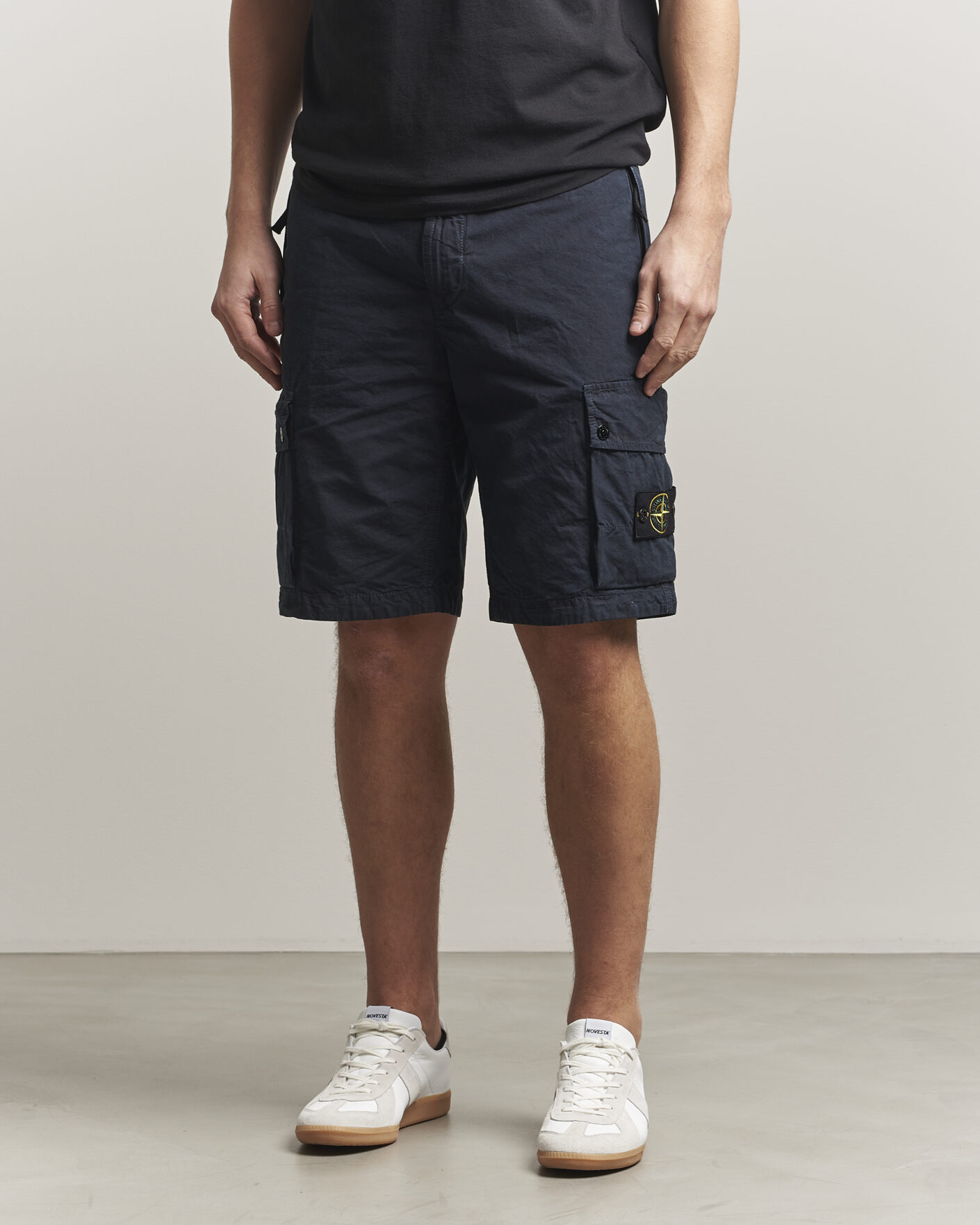 Herren | Shorts | Stone Island | Brushed Cotton Canvas Cargo Shorts Navy