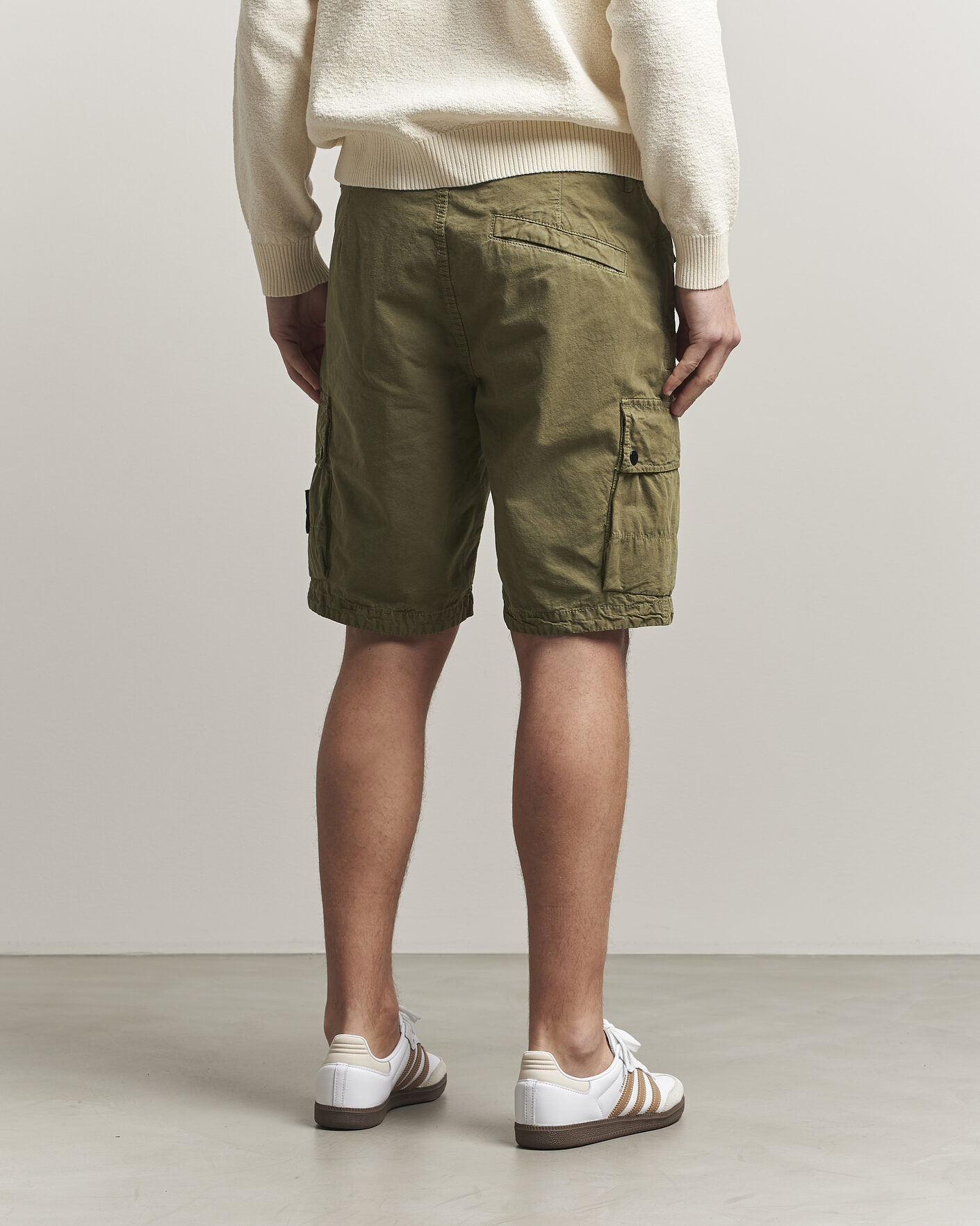 Herren | Shorts | Stone Island | Brushed Cotton Canvas Cargo Shorts Military Green