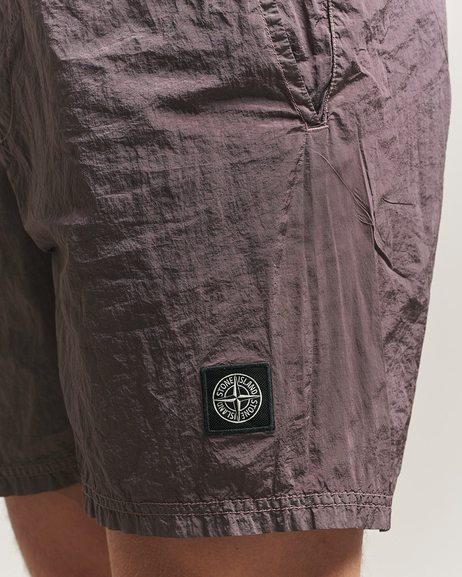 Herren | Badehosen | Stone Island | Nylon Metal Econyl Swimshorts Purple Grey