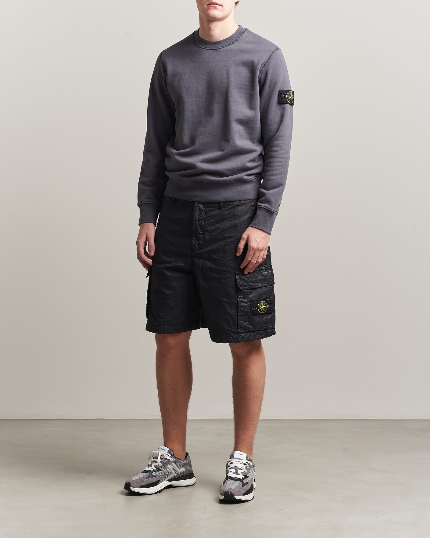 Herren | Shorts | Stone Island | Nylon Panama Cargo Shorts Black