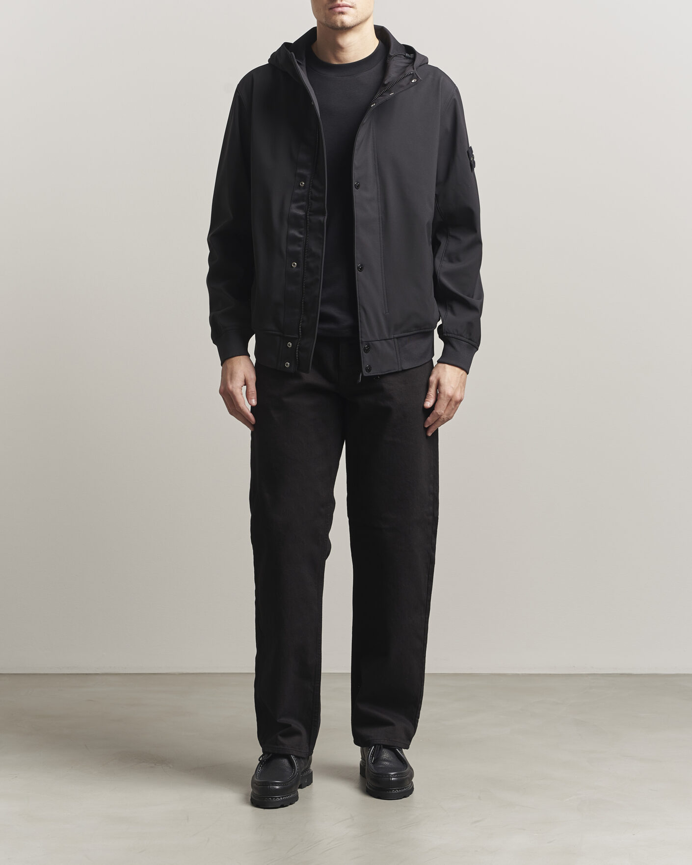 Herren | Jacken | Stone Island | Soft Shell Hooded Jacket Black
