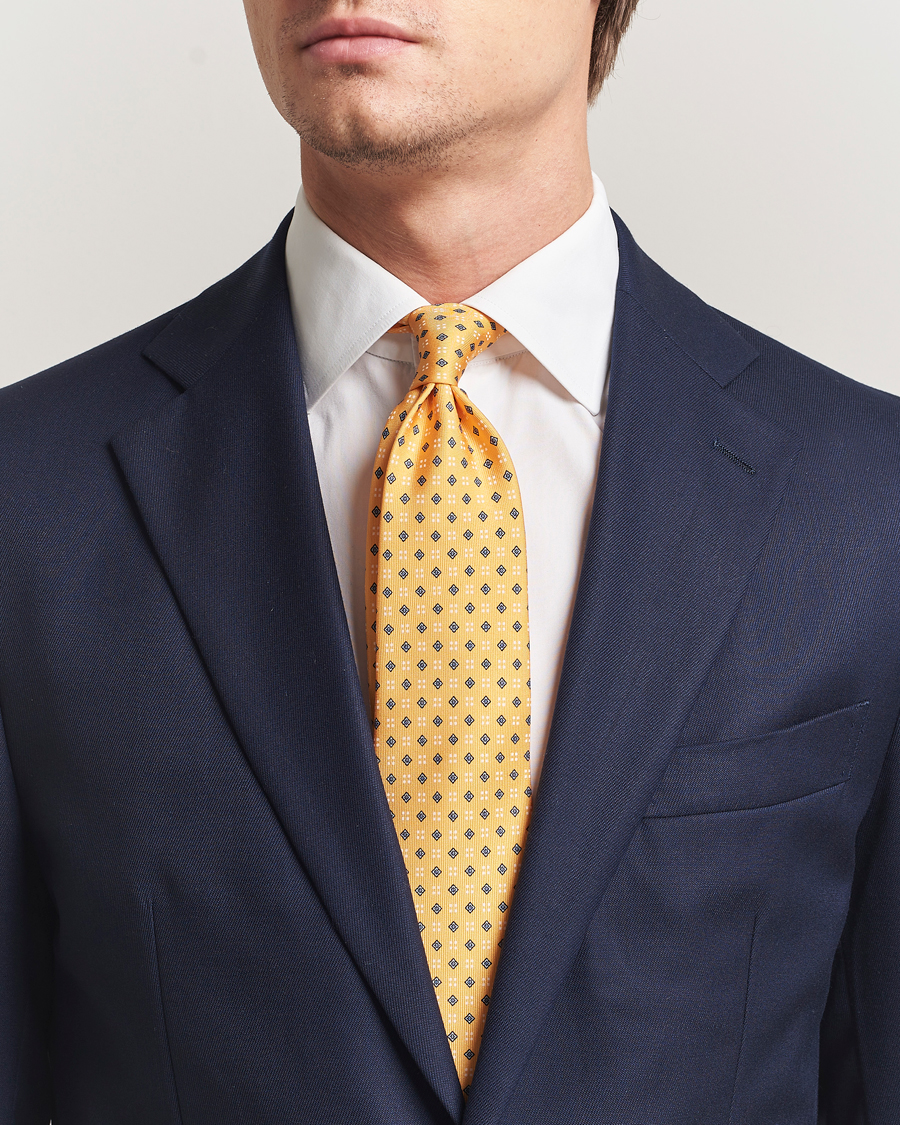 Herren | Krawatten | E. Marinella | 3-Fold Printed Silk Tie Yellow