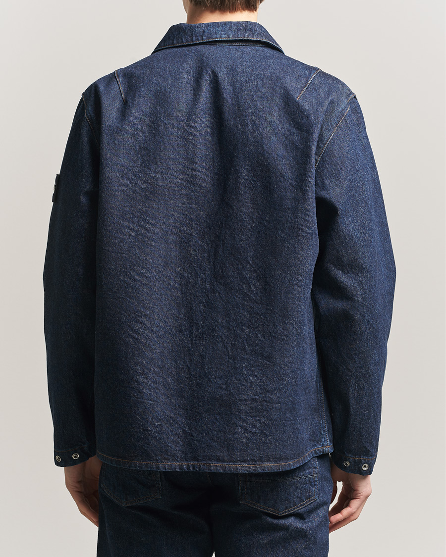 Herren | Jacken | Stone Island | Denim Zip Shirt Jacket Blue Rinse