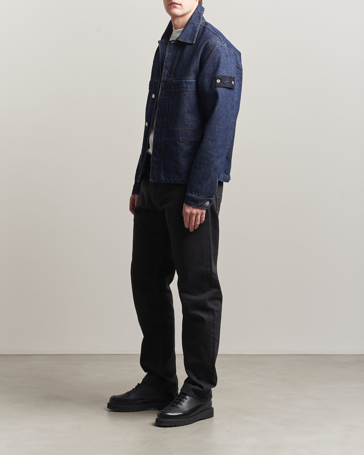 Herren | Hosen | Stone Island | Straight Fit Denim Jeans Black