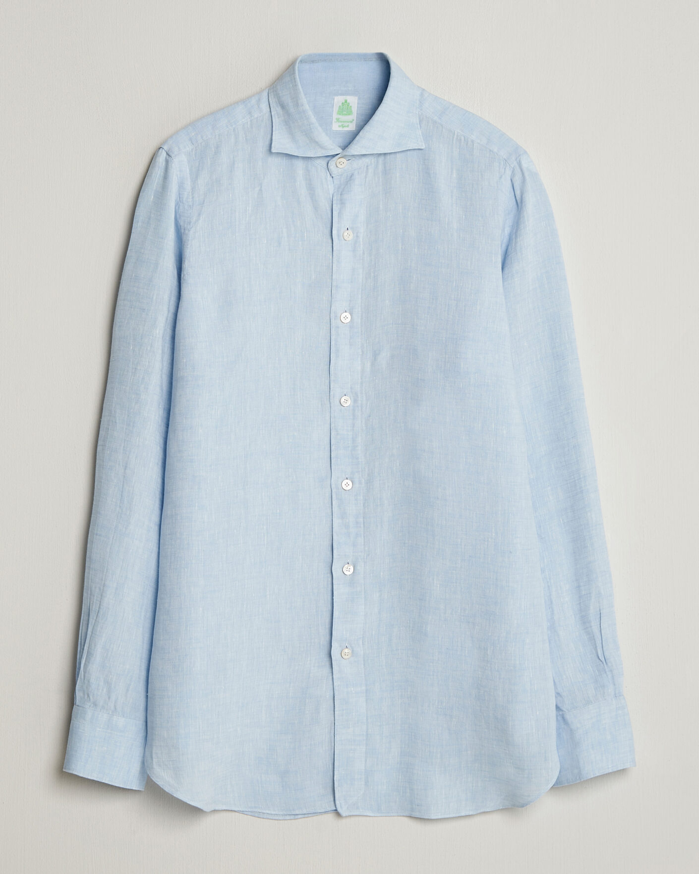Herren | Hemden | Finamore Napoli | Gaeta Linen Shirt Light Blue