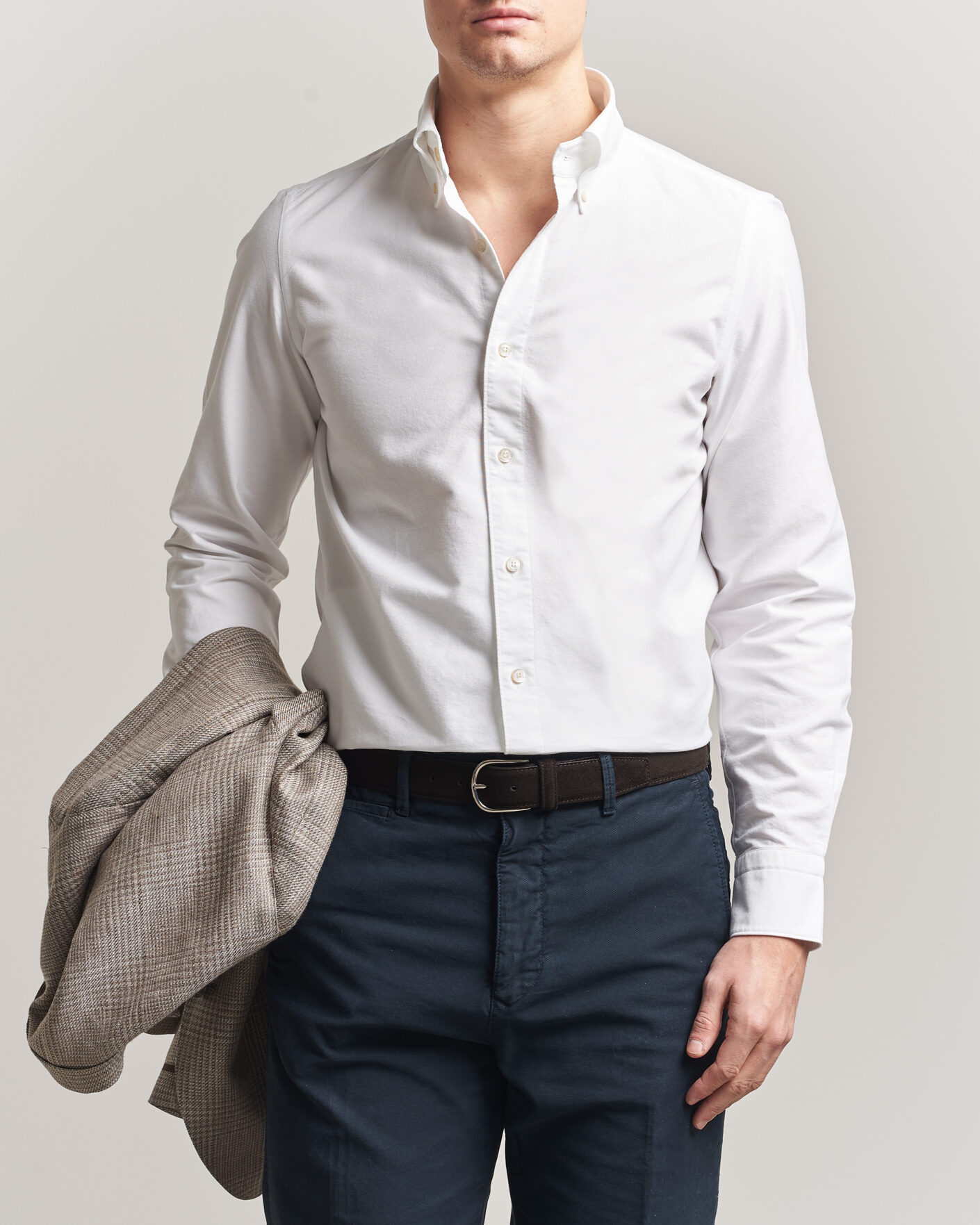 Herren | Hemden | Finamore Napoli | Gaeta Oxford Button Down Shirt White