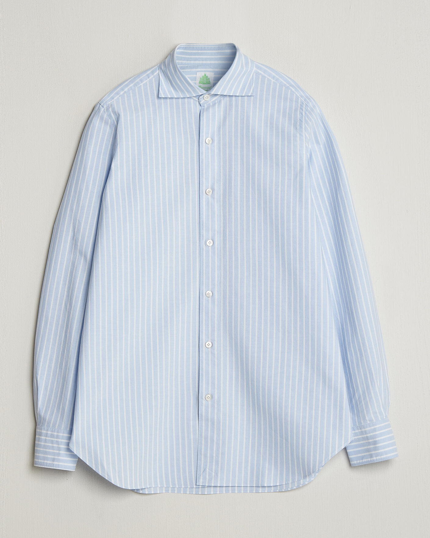 Herren | Hemden | Finamore Napoli | Gaeta Pinpoint Oxford Shirt Light Blue Stripe