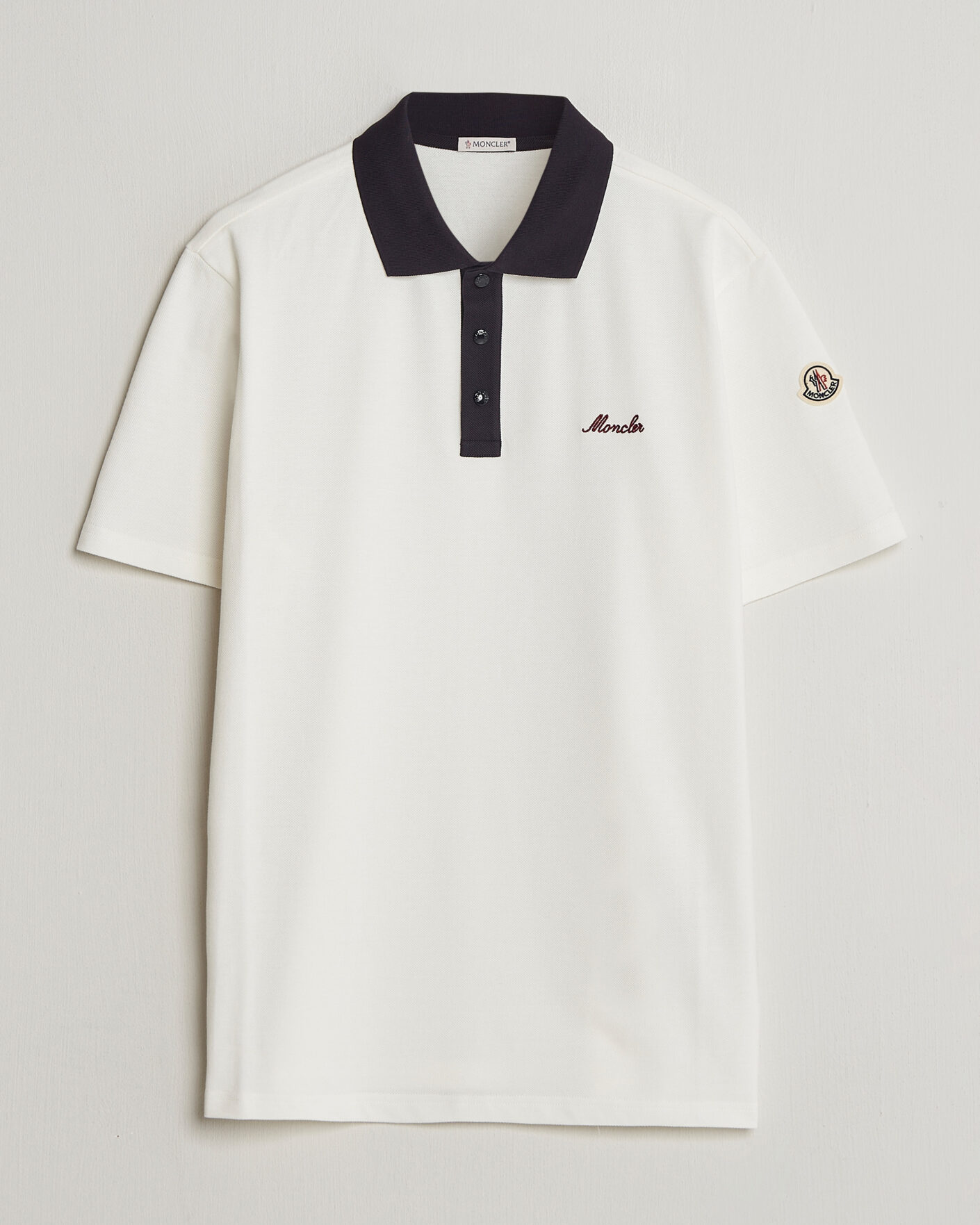 Herren | Poloshirts | Moncler | Signature Logo Polo Off White