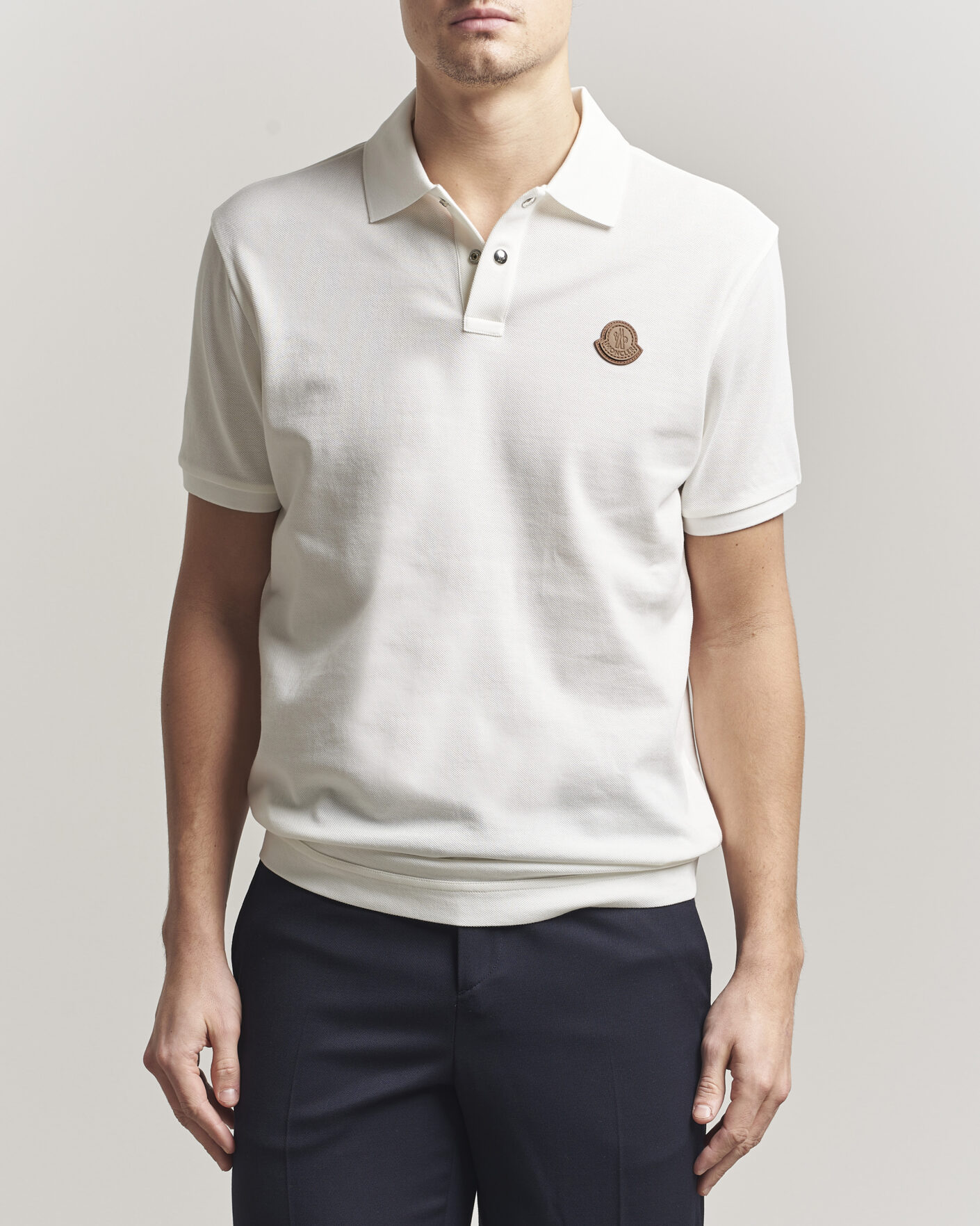 Herren | Poloshirts | Moncler | Luxury Logo Polo Off White