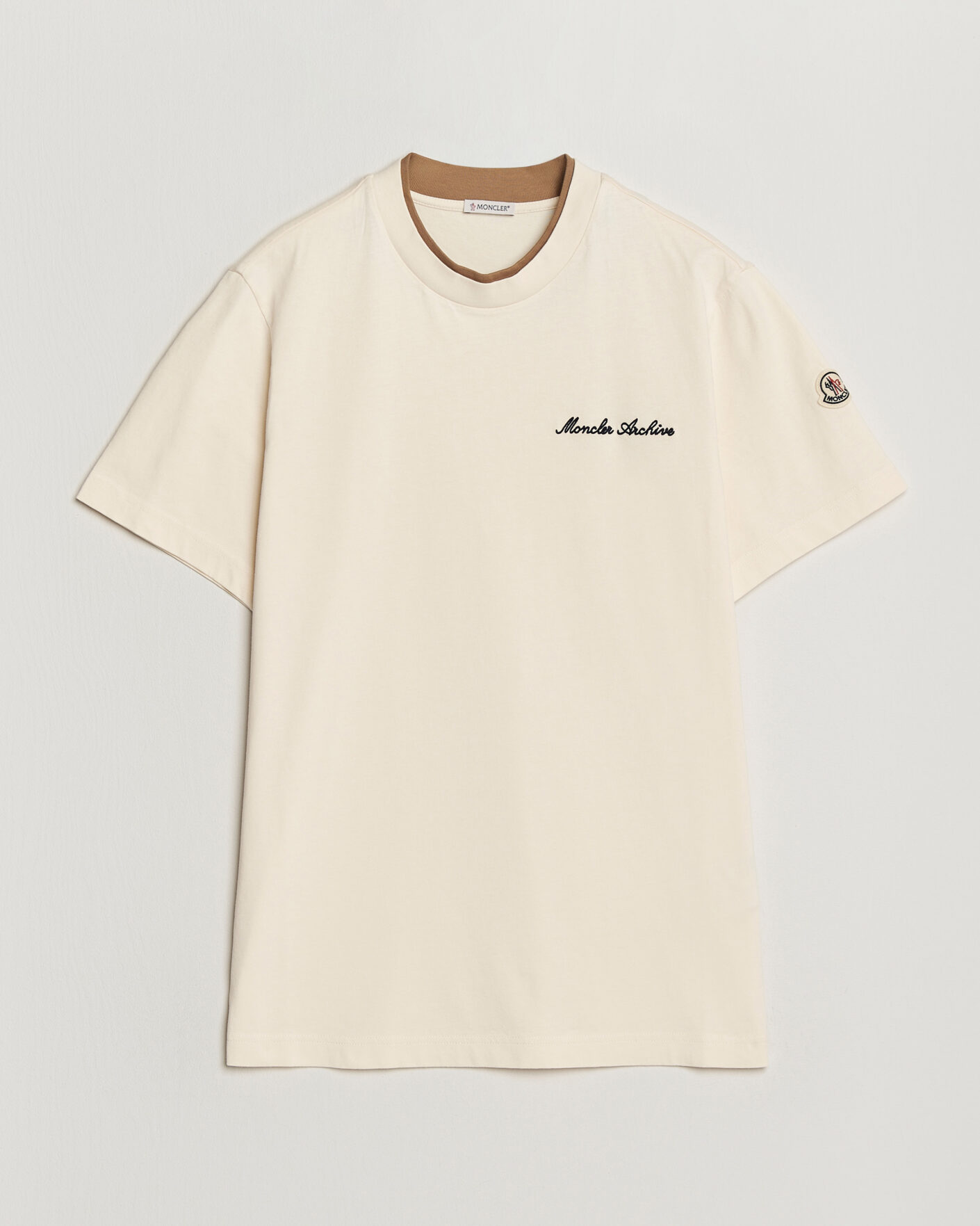 Herren | T-Shirts | Moncler | Signature Logo T-Shirt Off White