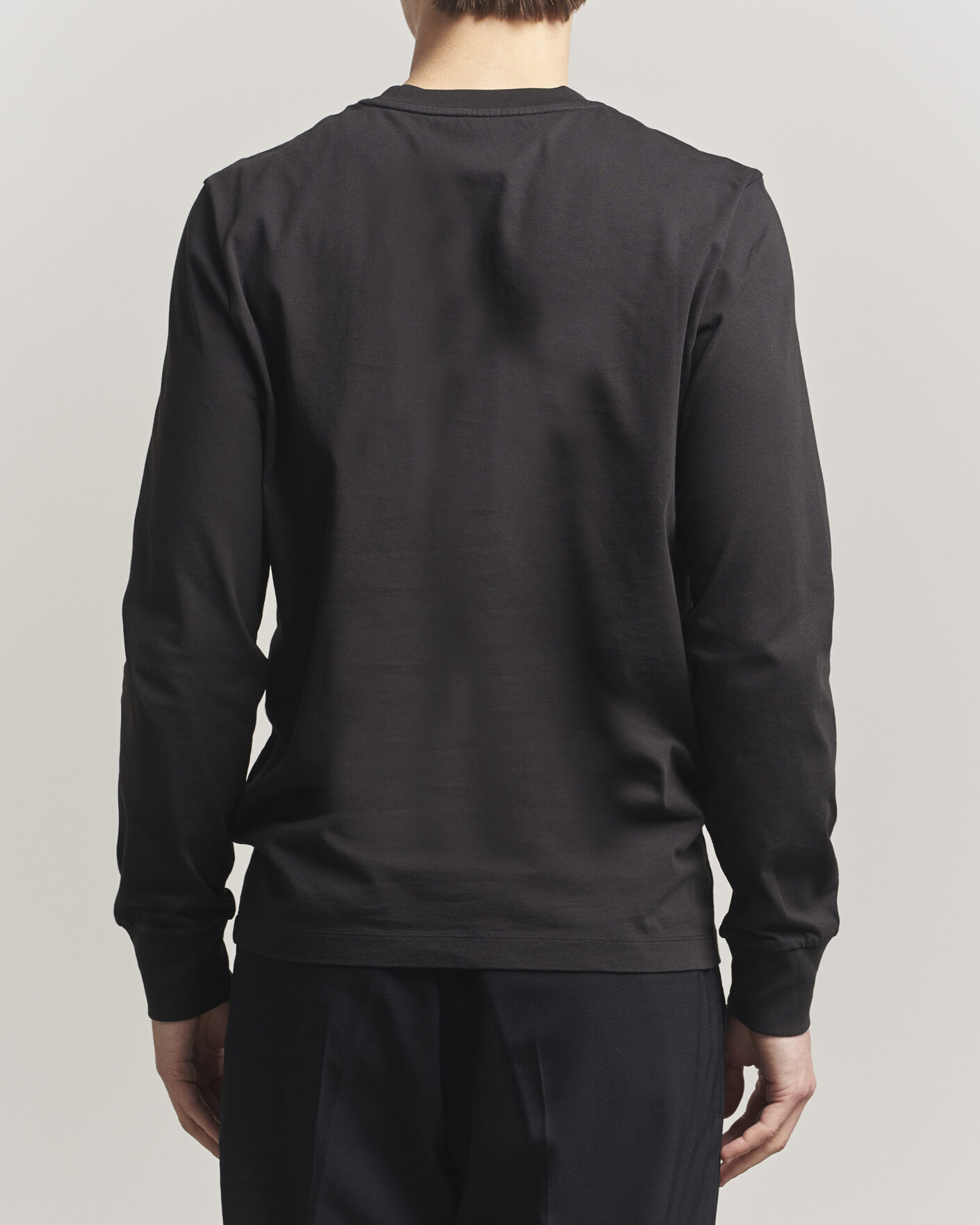 Herren | T-Shirts | Moncler | Lettering Logo Long Sleeve T-Shirt Black