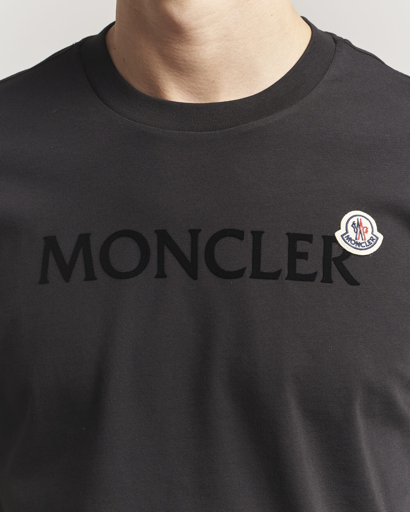 Herren | T-Shirts | Moncler | Lettering Logo Long Sleeve T-Shirt Black