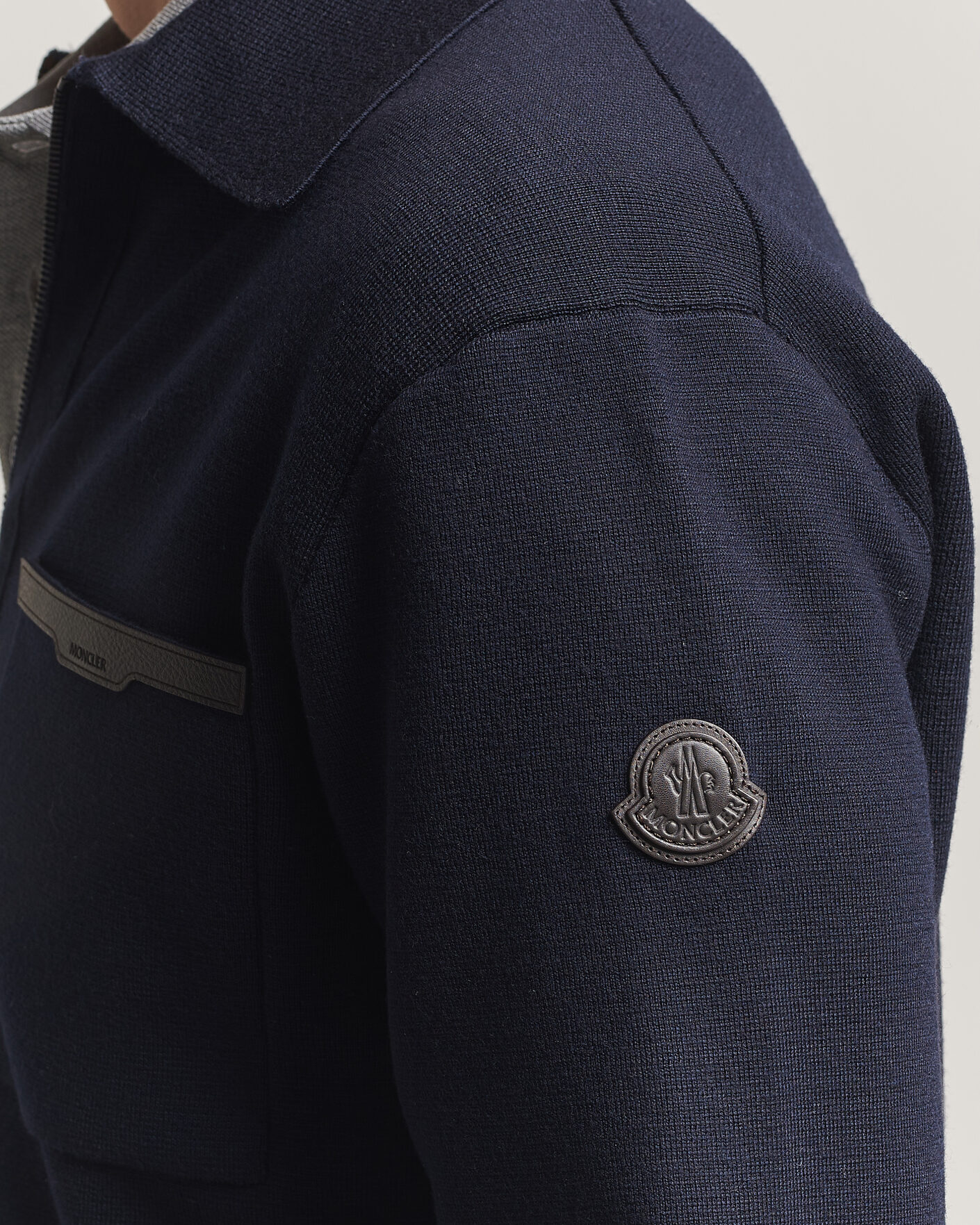 Herren | Pullover | Moncler | Zip Wool Cardigan Navy