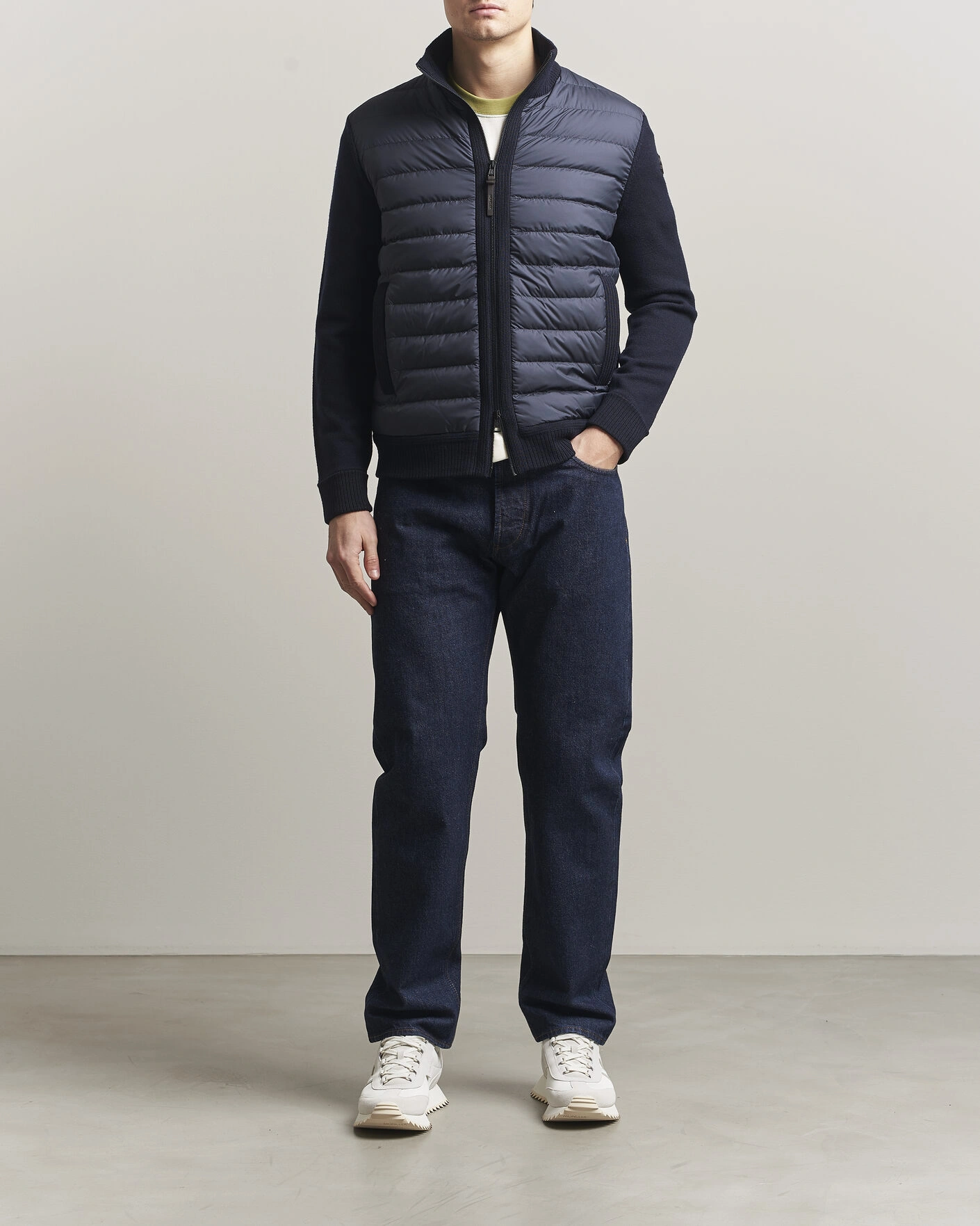 Herren | Jacken | Moncler | Luxury Hybrid Zip Cardigan Navy