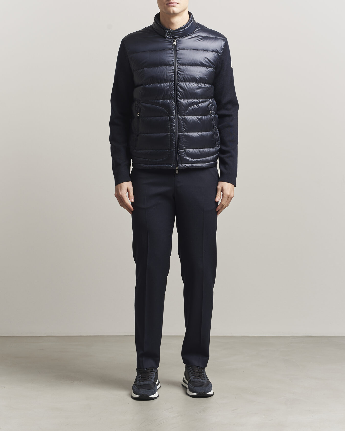 Herren | Jacken | Moncler | Hybrid Laque Zip Cardigan Navy