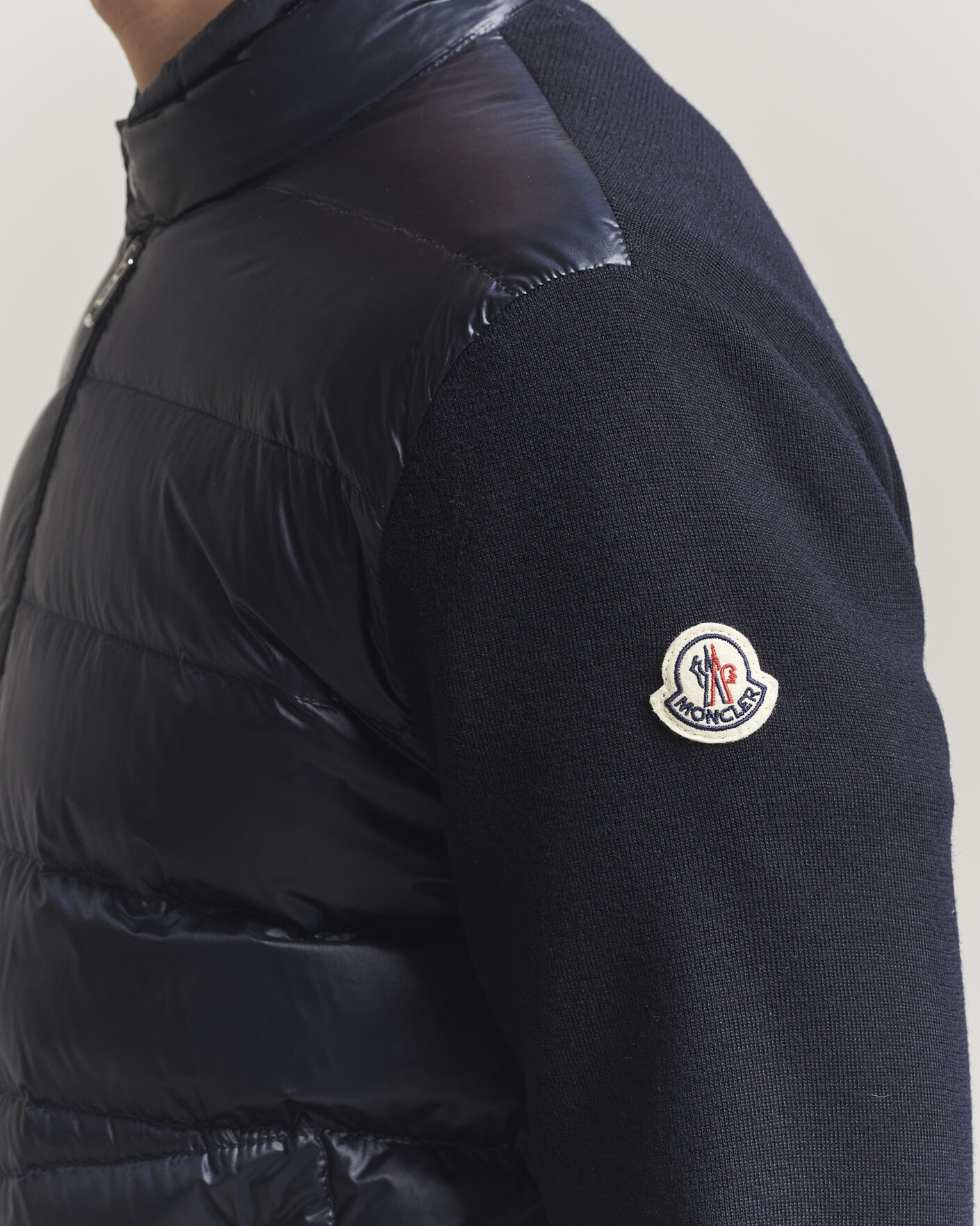 Herren | Jacken | Moncler | Hybrid Laque Zip Cardigan Navy