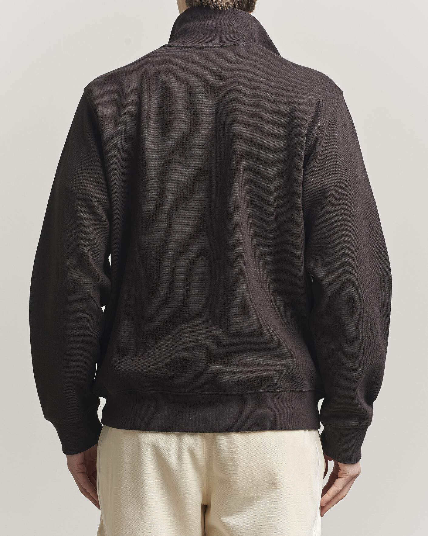 Herren | Pullover | Lacoste | Rib Interlock Half Zip Buffle Brown