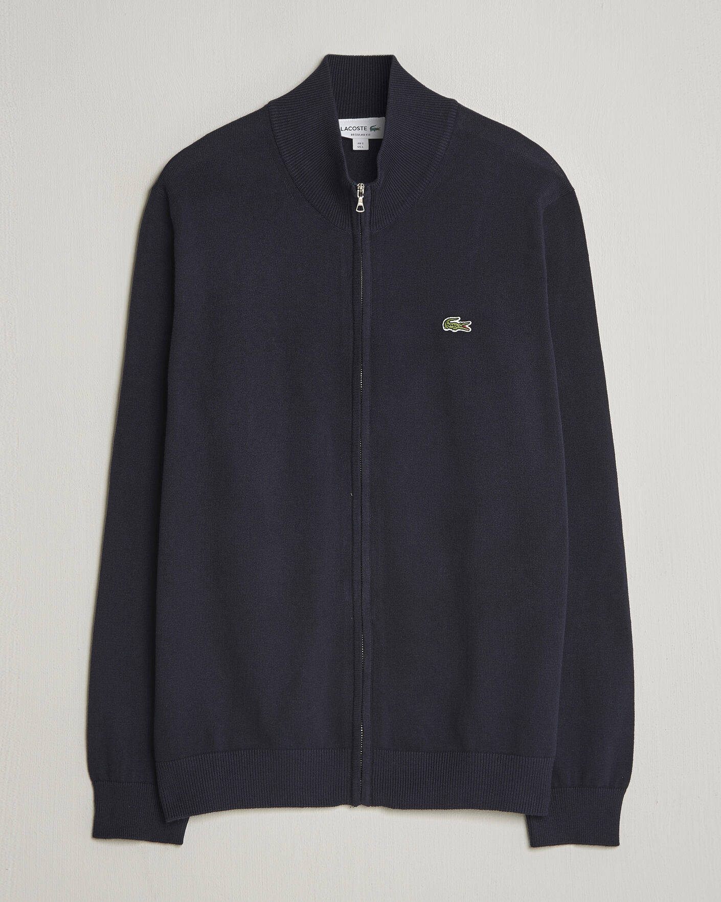 Herren | Pullover | Lacoste | Cotton Knitted Full Zip Navy Blue