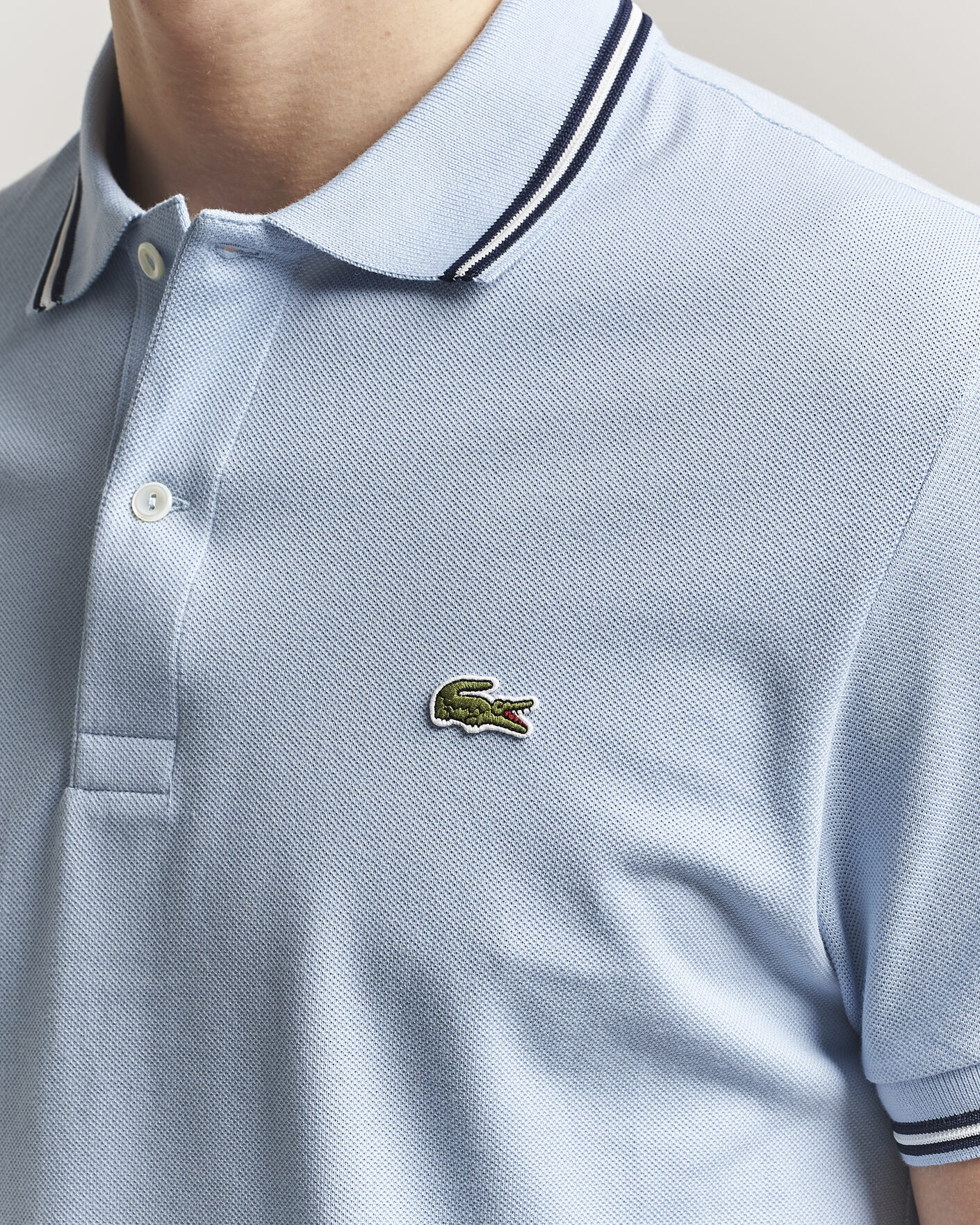 Herren | Poloshirts | Lacoste | Original Tipped Polo Piké Chambray
