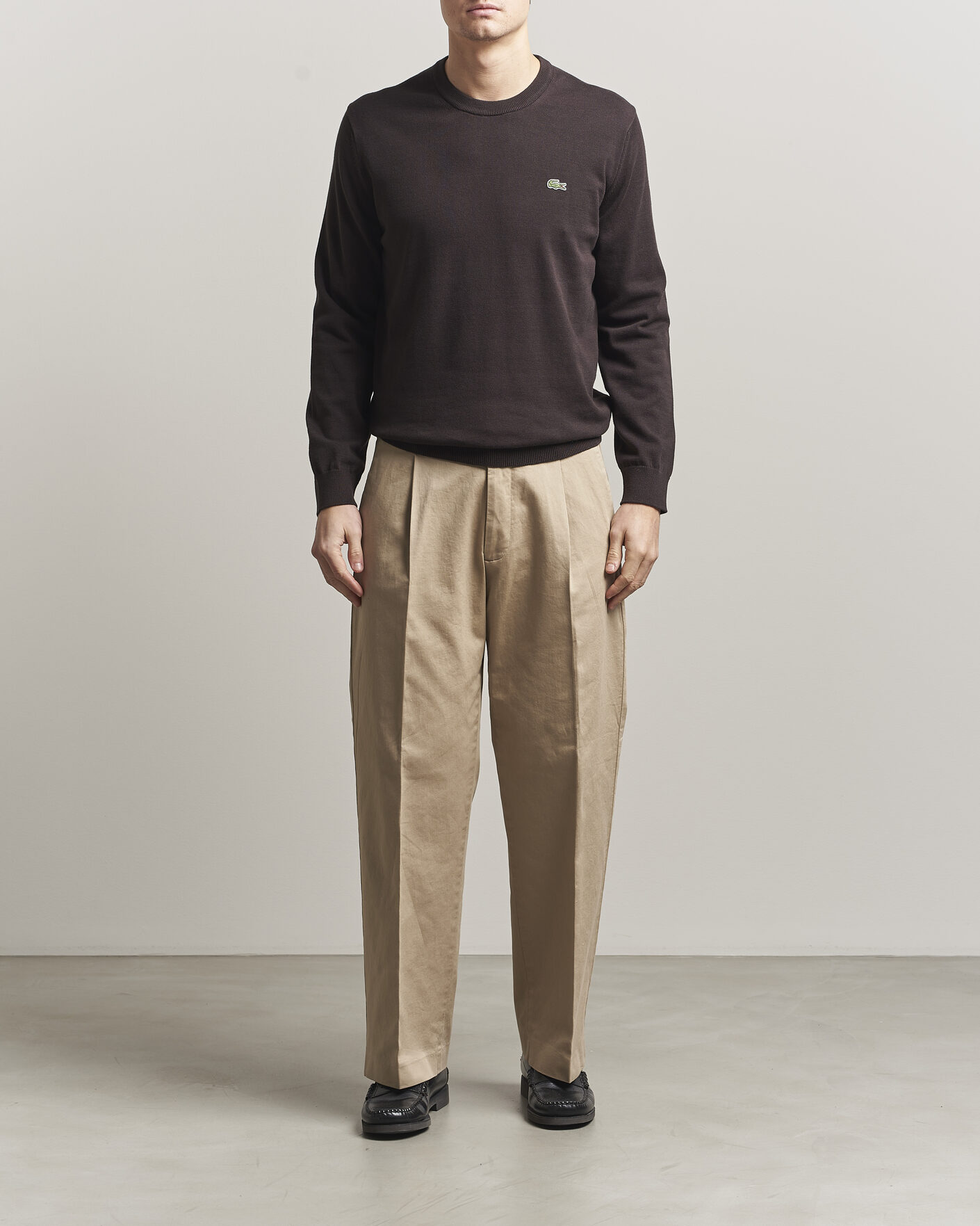 Herren | Pullover | Lacoste | Cotton Knitted Sweater Buffalo Brown