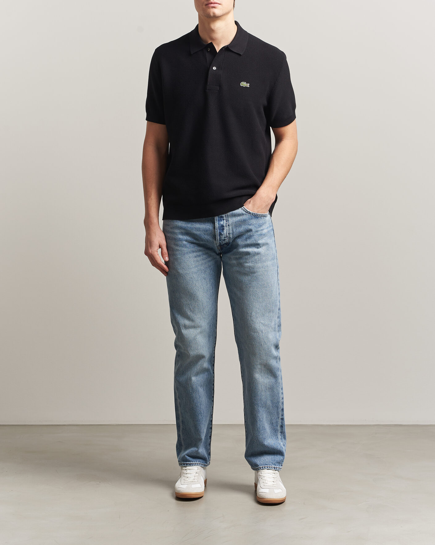Herren | Poloshirts | Lacoste | Cotton Knitted Polo Black