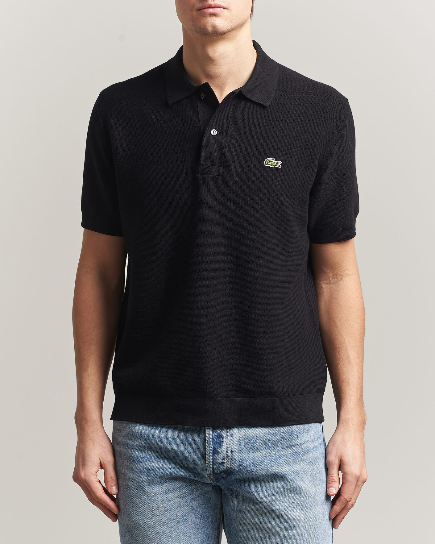 Herren | Poloshirts | Lacoste | Cotton Knitted Polo Black