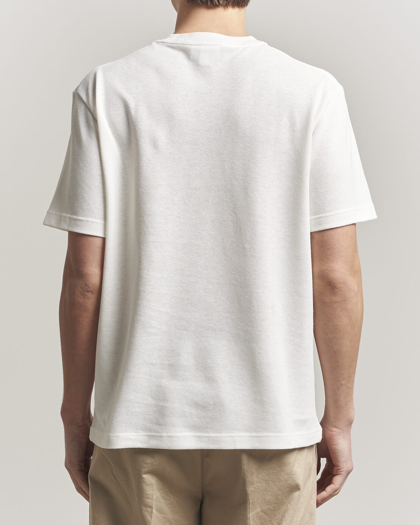 Herren | T-Shirts | Lacoste | Cotton/Linen Pique T-Shirt Flour