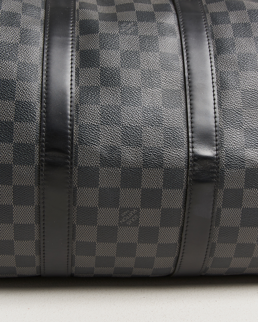 Herren | Pre-Owned & Vintage Bags | Louis Vuitton Pre-Owned | Keepall Bandouliére 45 Damier Graphite