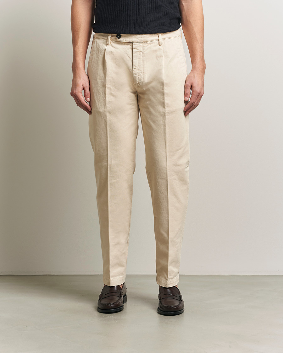 Herren | Hosen | Massimo Alba | Ionio Cotton Trousers Light Beige