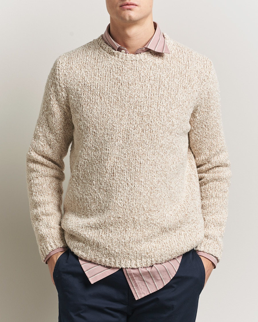 Herren | Pullover | Massimo Alba | Cotton Boucle Sweater Bronze