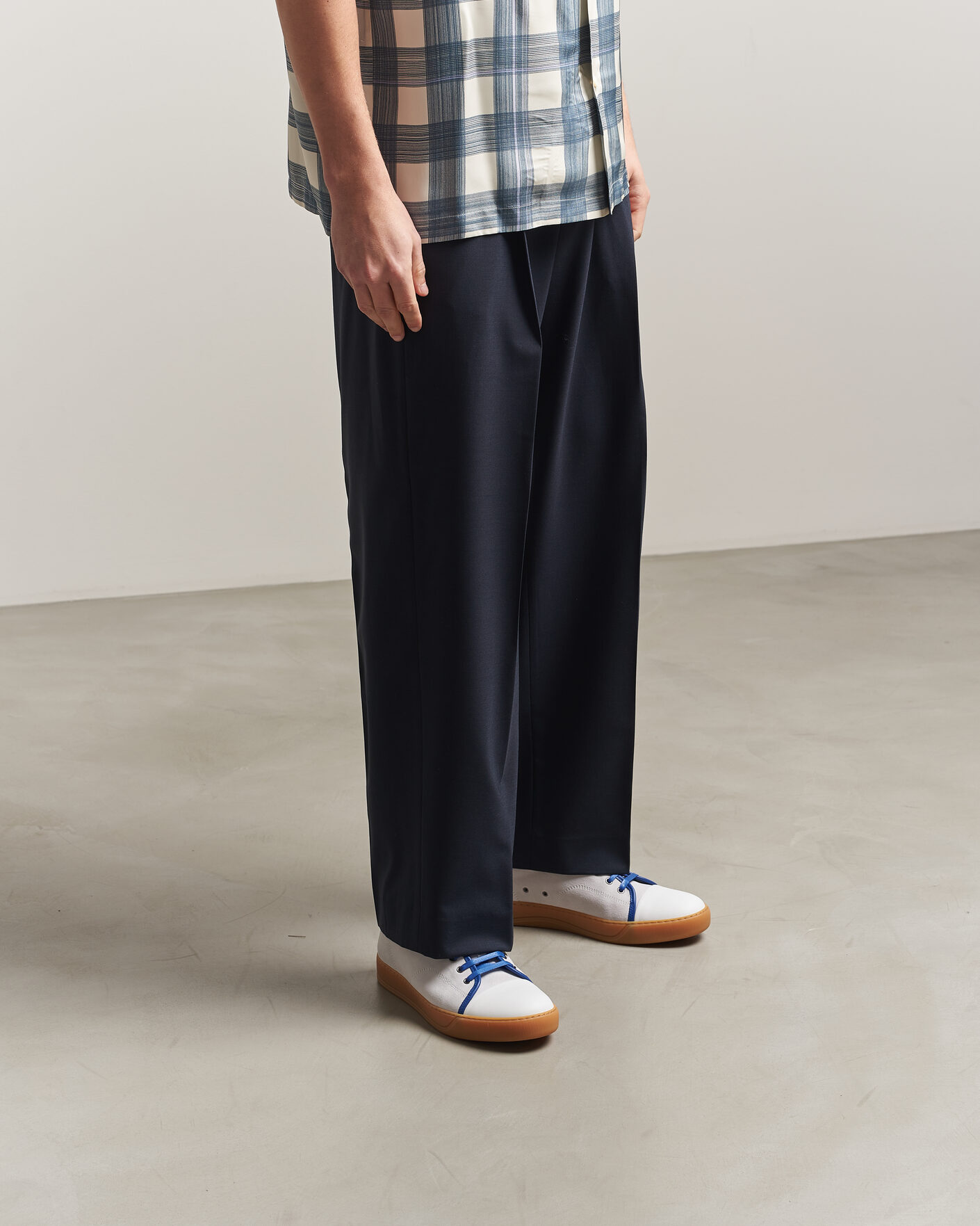 Herren | Sneaker | Lanvin | DBB1 Nappa Cap Toe Sneaker White/Blue