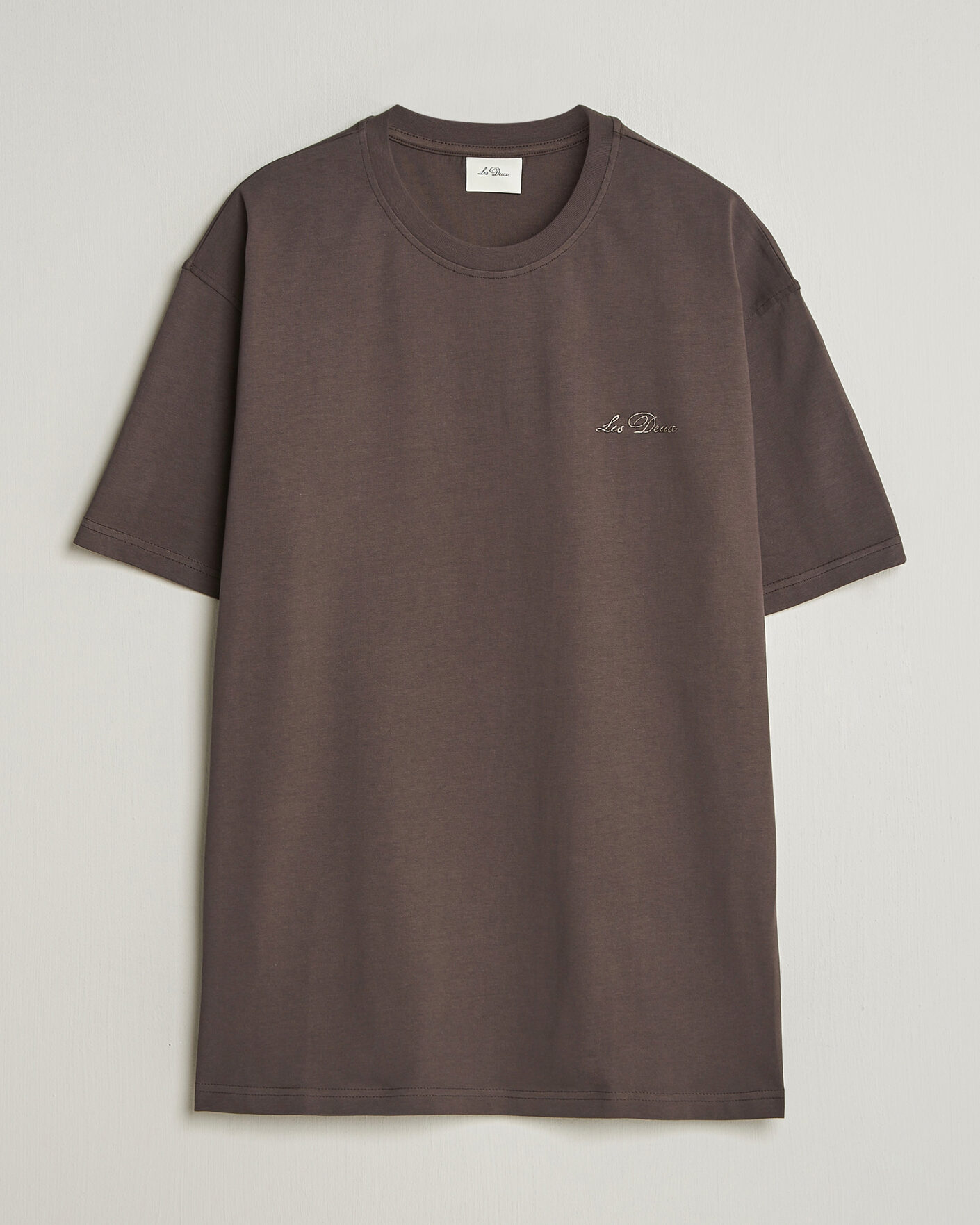 Herren | T-Shirts | LES DEUX | Crew T-Shirt Coffee Brown