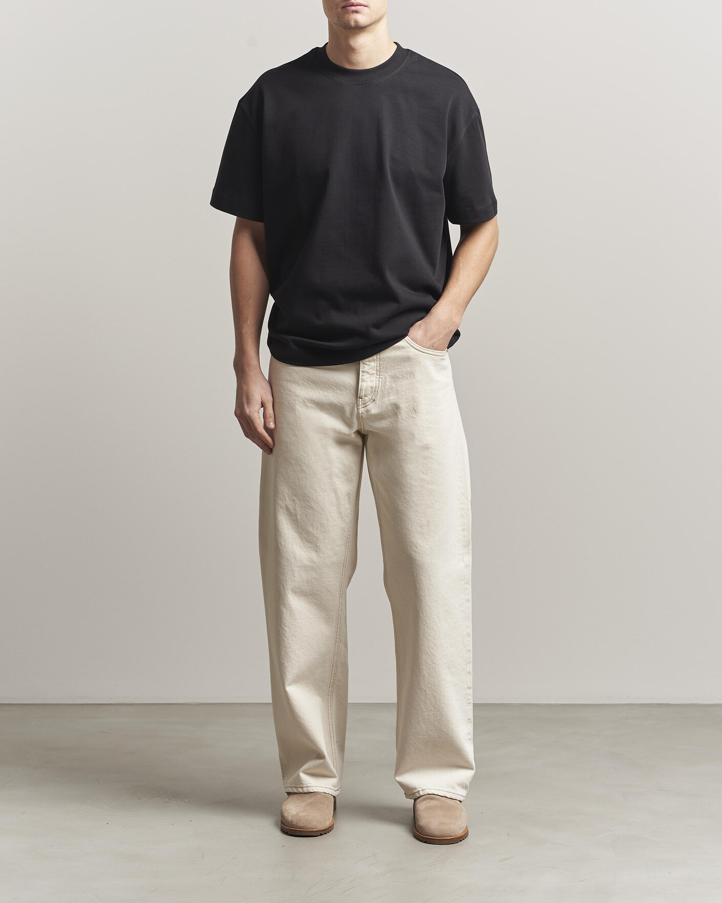 Herren | T-Shirts | LES DEUX | Carl Heavyweight T-Shirt Black